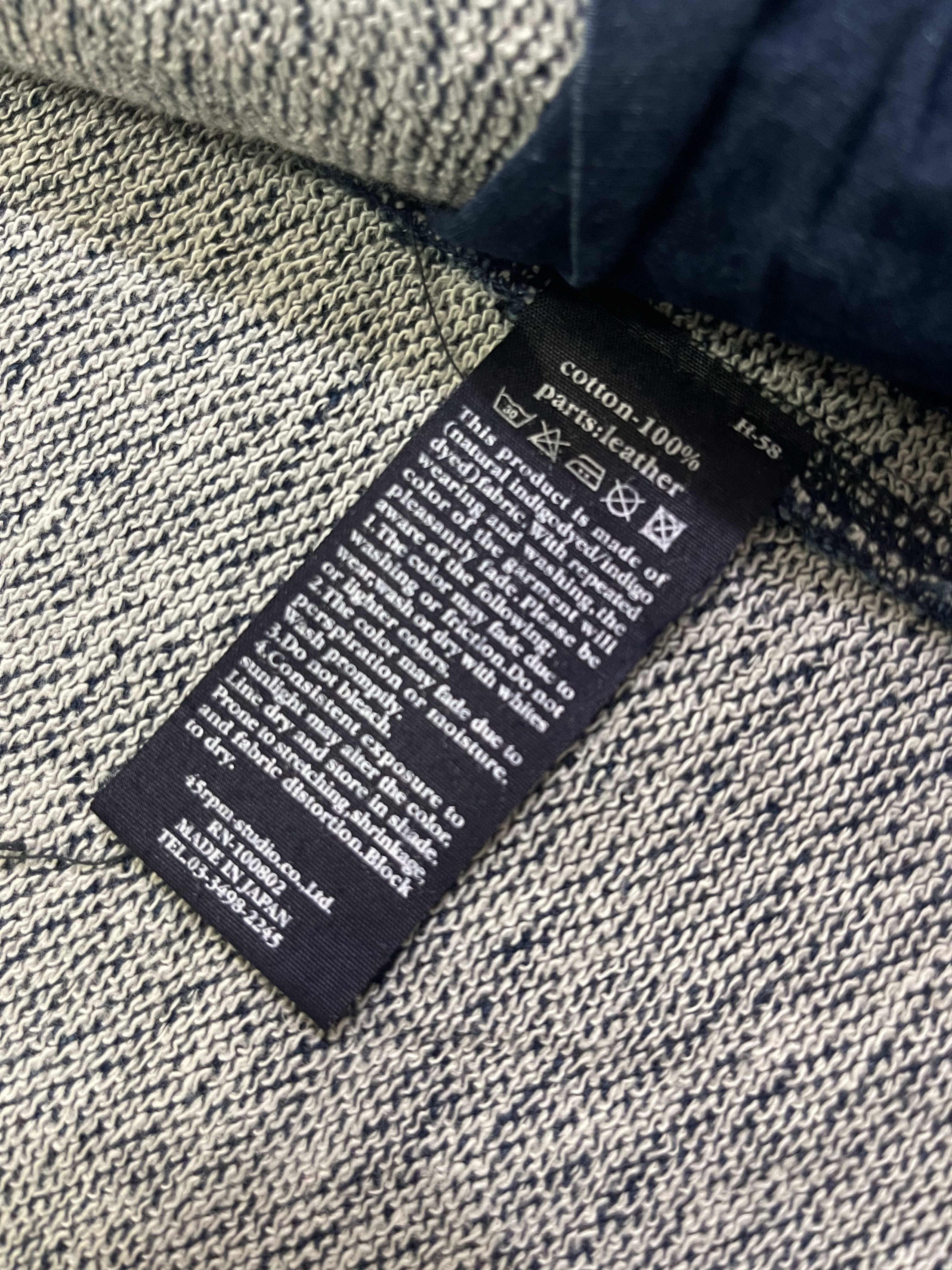 45rpm × Japanese Brand R by 45RPM Blue Indigo Cotton Knit Chore Jacket Size US M / EU 48-50 / 2 - 7 Thumbnail