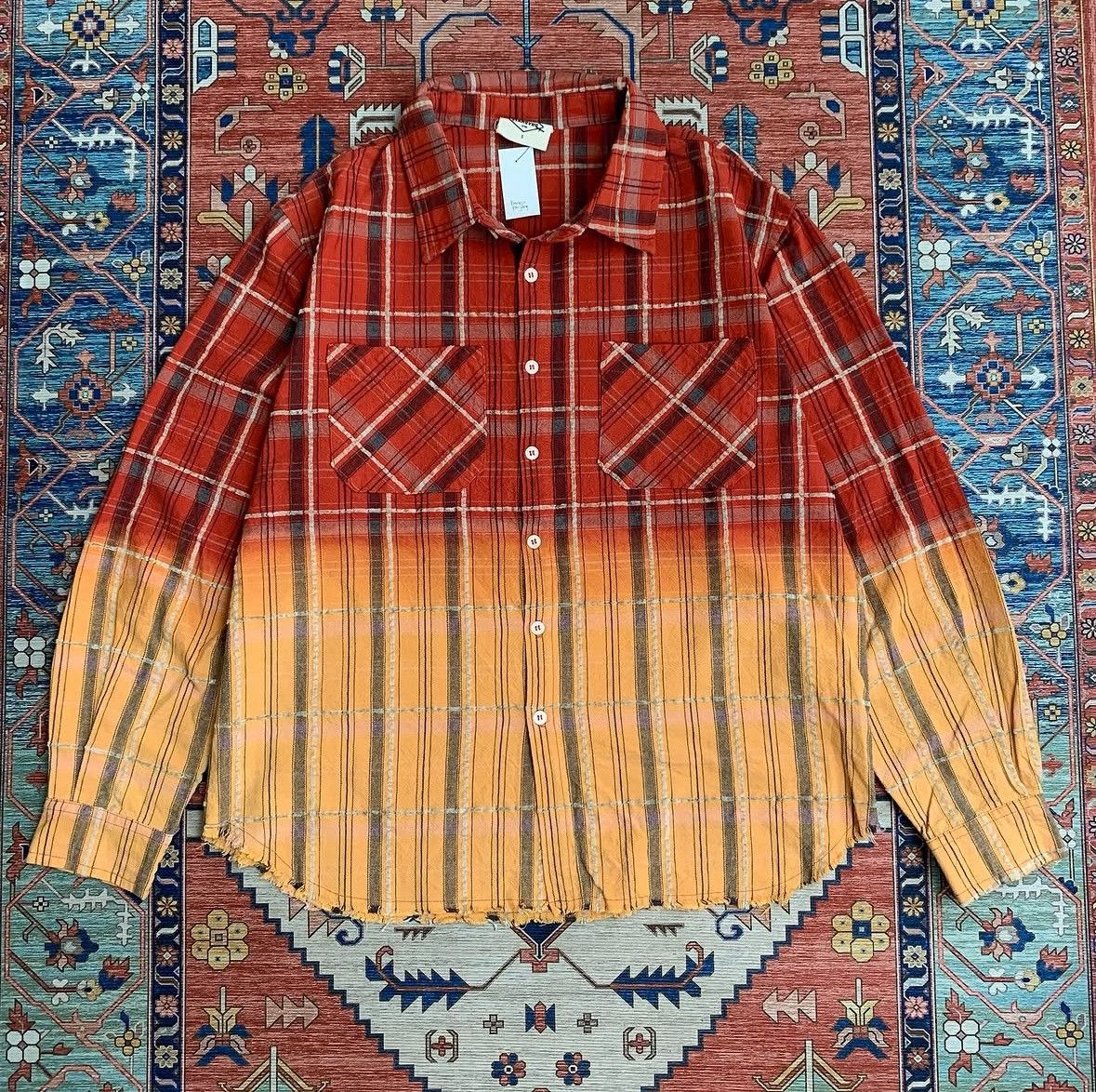 Issey Miyake FLANEL SHIRT 2TONE STANDARD Size US S / EU 44-46 / 1 - 1 Thumbnail