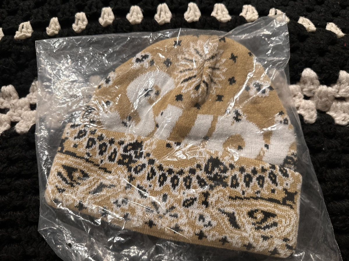 Supreme Supreme Bandana big logo beanie (Beige) Size ONE SIZE - 1 Preview