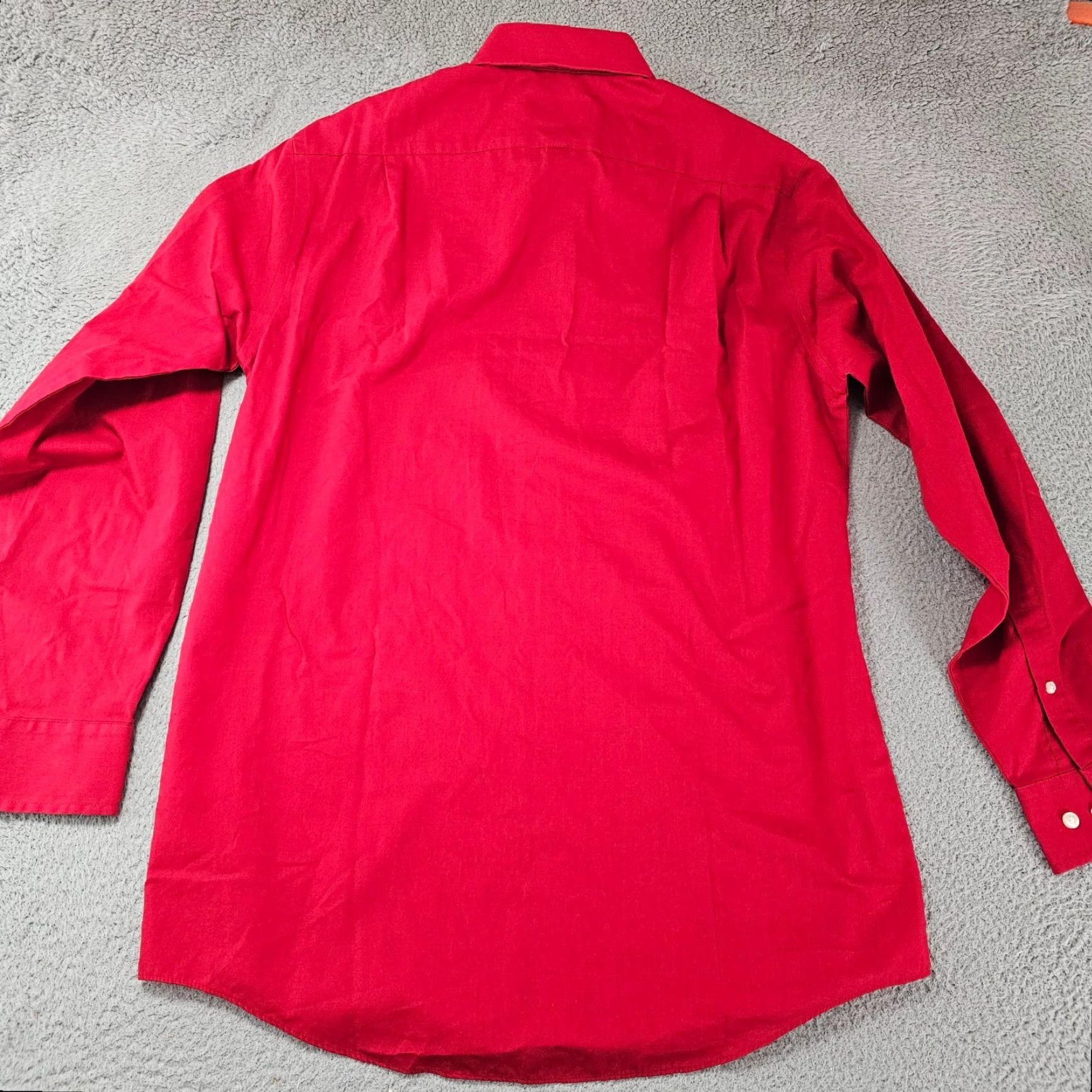 Stafford Stafford Dress Shirt Mens 15.5 34/35 Regular Red Cotton Blend Knit? Size 42R - 4 Thumbnail