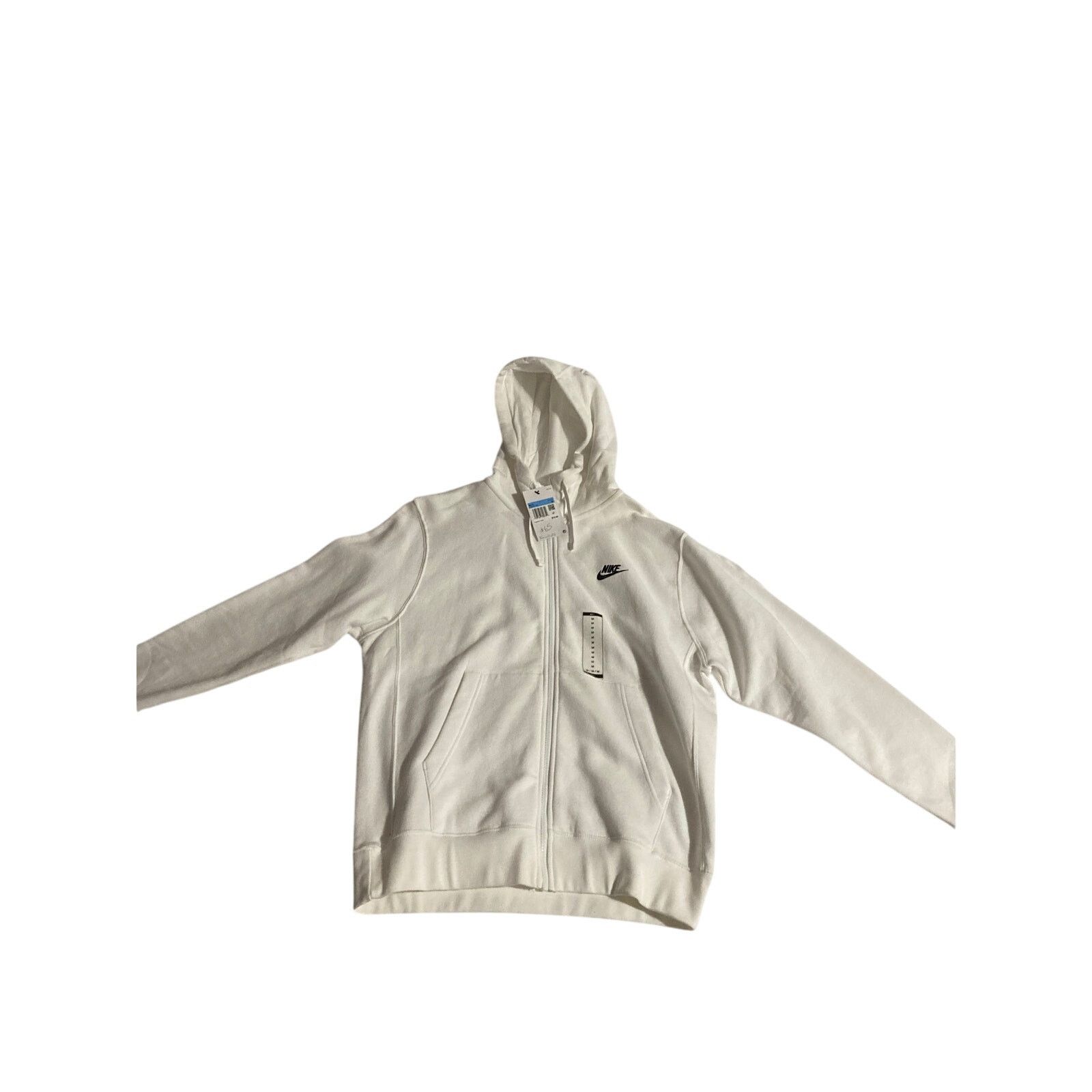 Nike Nike Men's Med White Zip Up Standard Fit Hoodie - NWT Size US M / EU 48-50 / 2 - 2 Thumbnail