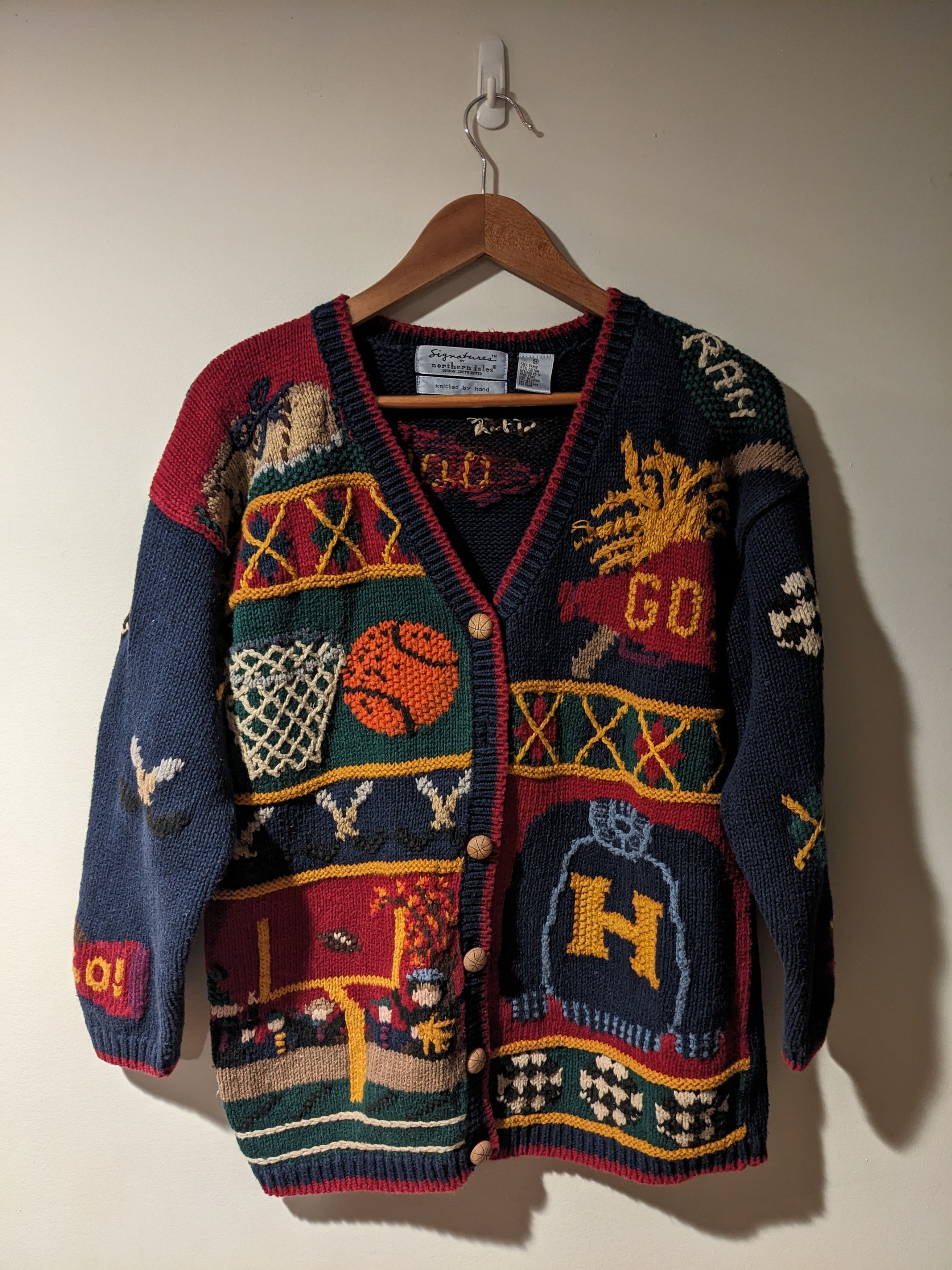Vintage Vintage 90s Signature Northern Isles Knitted Hand Cardigan Size US M / EU 48-50 / 2 - 1 Thumbnail