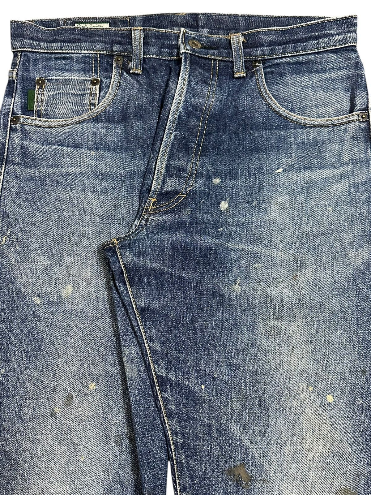 Japanese Brand Vintage Paul Smith Selvedge Faded Mud Wash Style Jeans Size US 31 - 5 Thumbnail