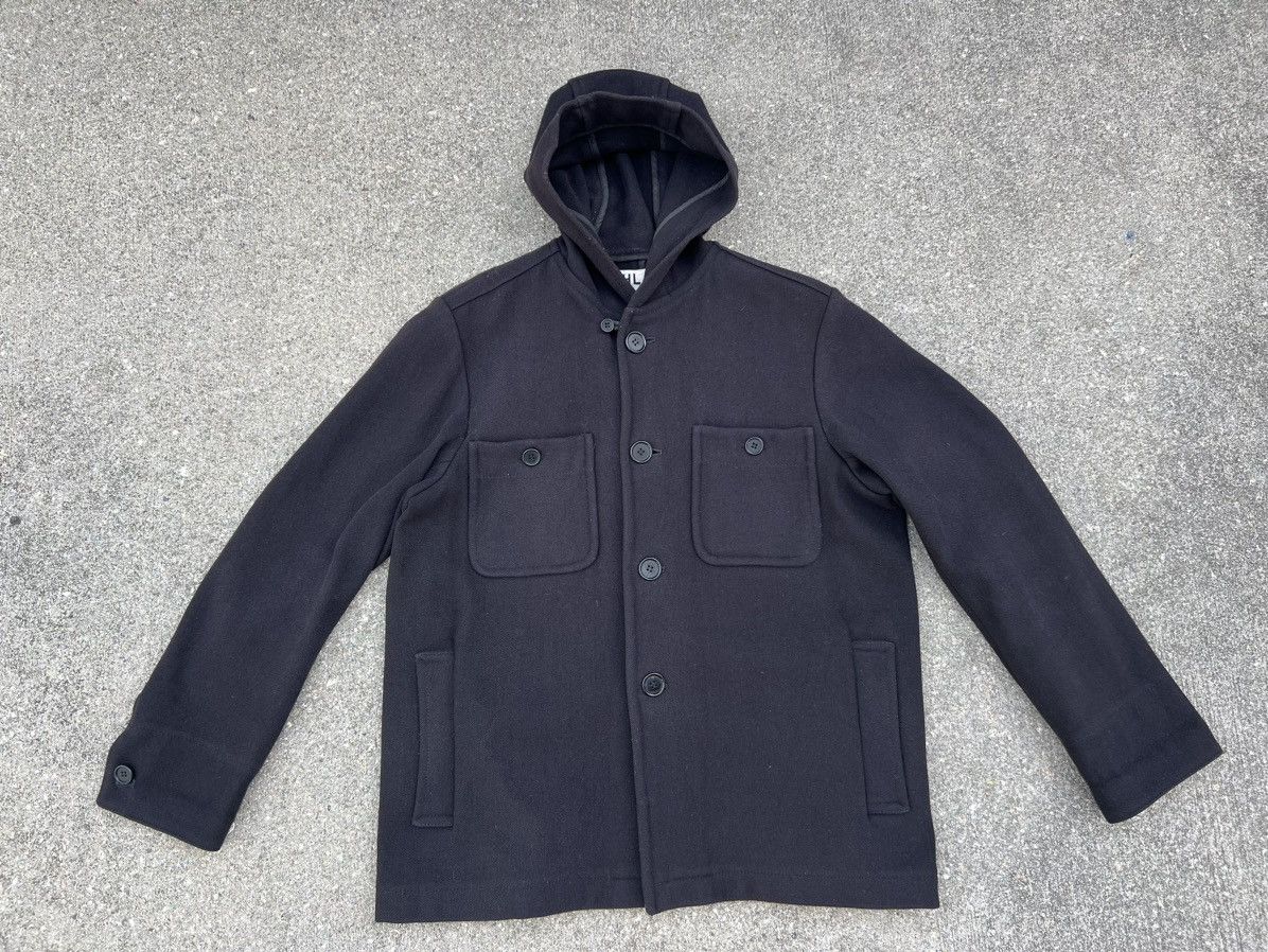 Margaret Howell Vintage Margaret Howell Black Wool Hoodie Jacket Size US L / EU 52-54 / 3 - 1 Thumbnail