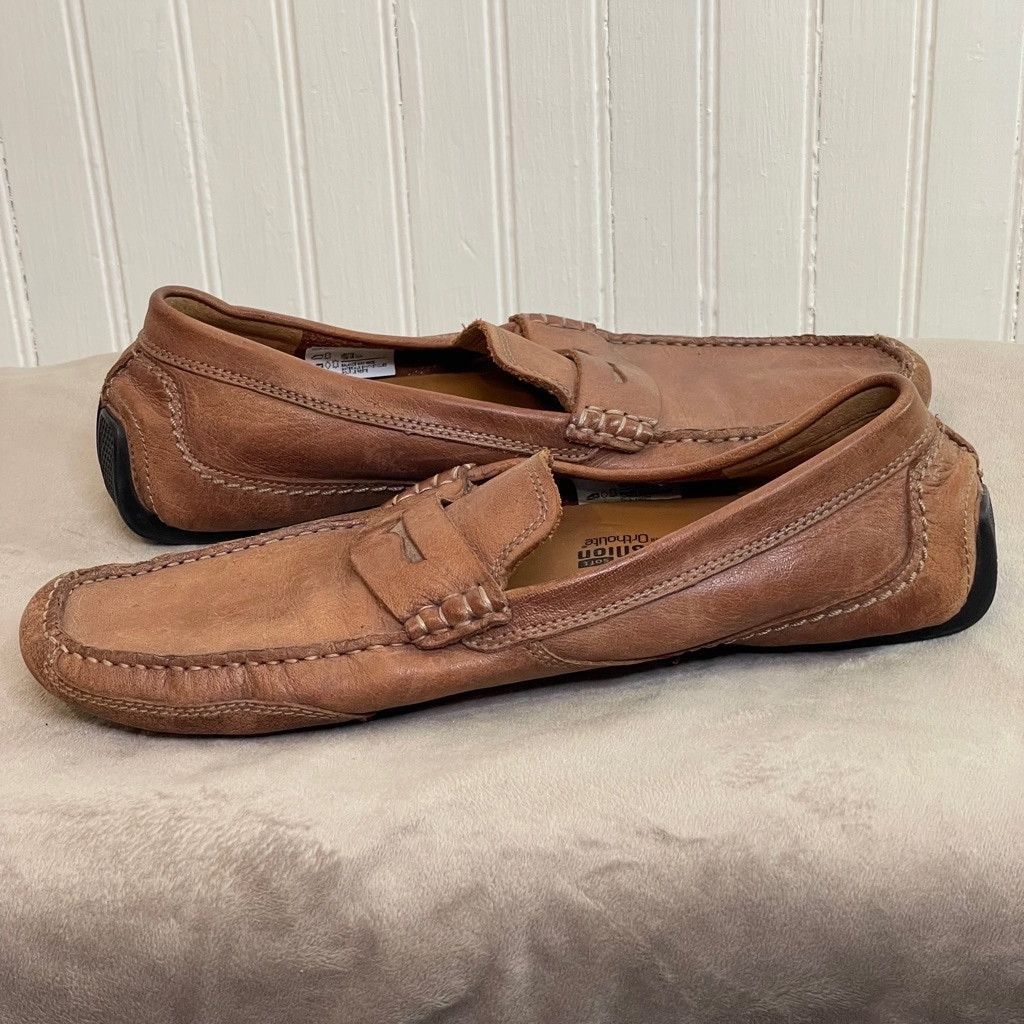 Clarks CLARKS Hamilton Leather Camel Color Ortholite Loafers 9.5 M Grailed