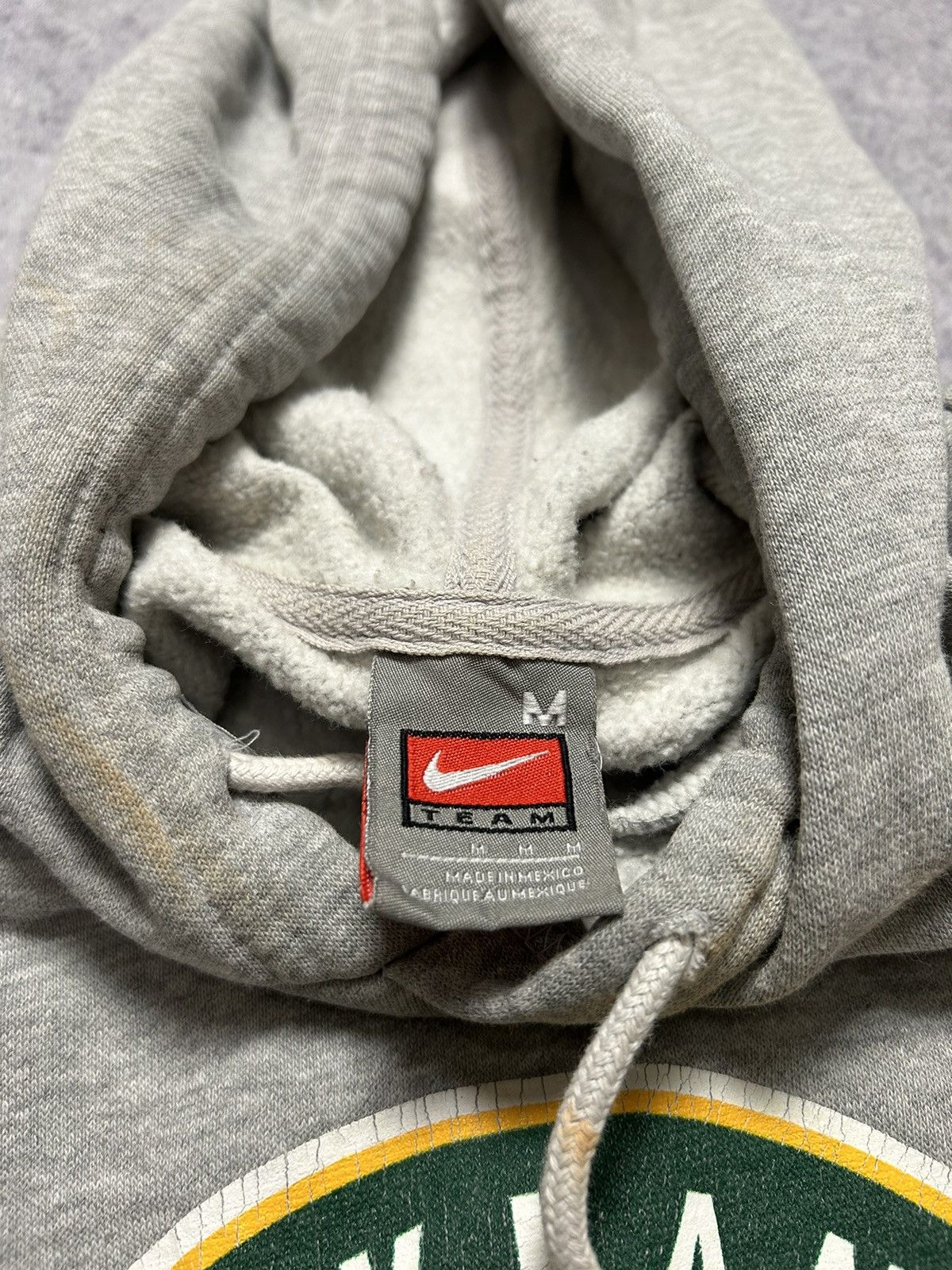 MLB × Nike × Vintage Vintage 90s Nike Center Swoosh Oakland Athletics Hoodies Size US M / EU 48-50 / 2 - 5 Thumbnail