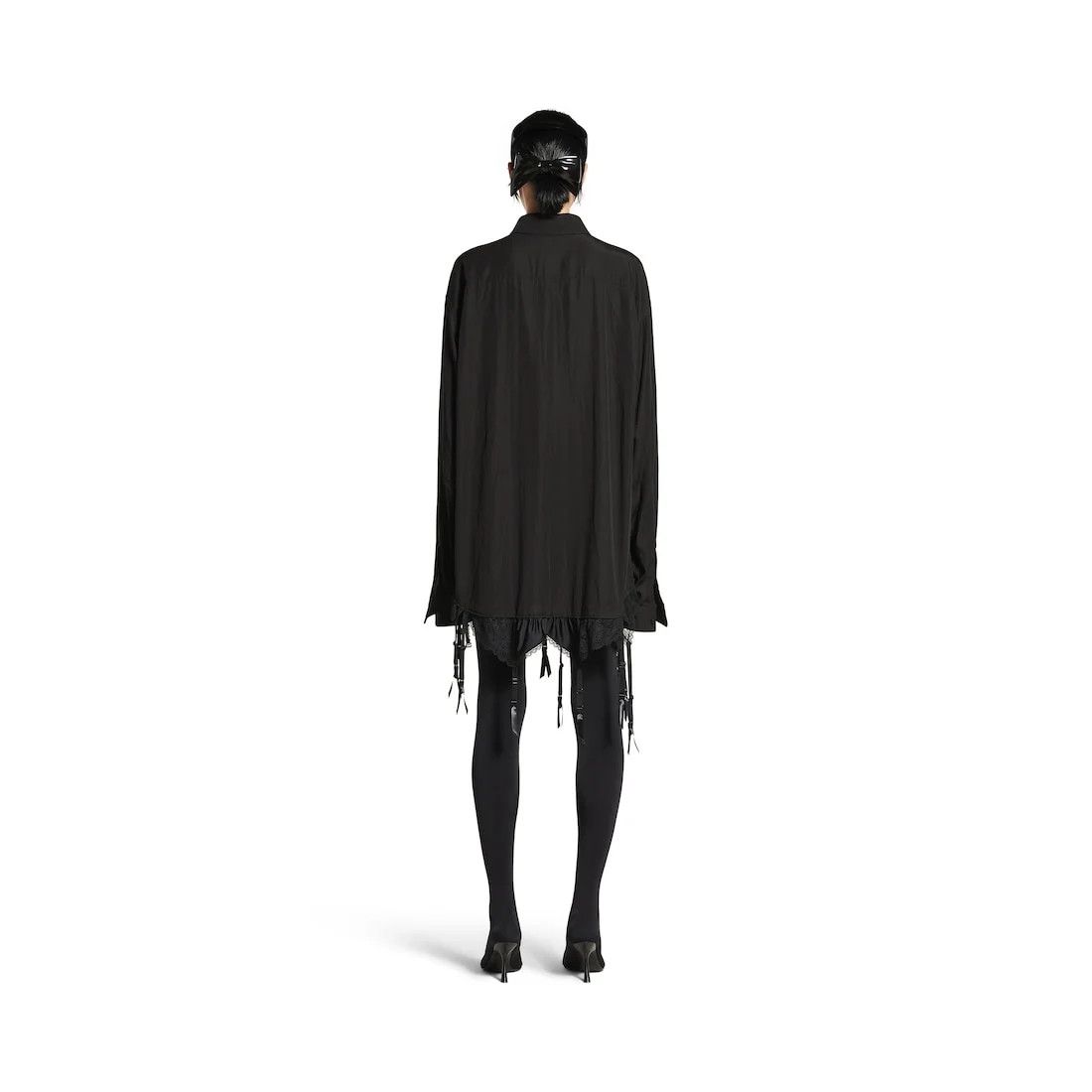 Balenciaga o1tr1nto0526 Lingerie Shirt in Black Size XS / US 0-2 / IT 36-38 - 4 Thumbnail