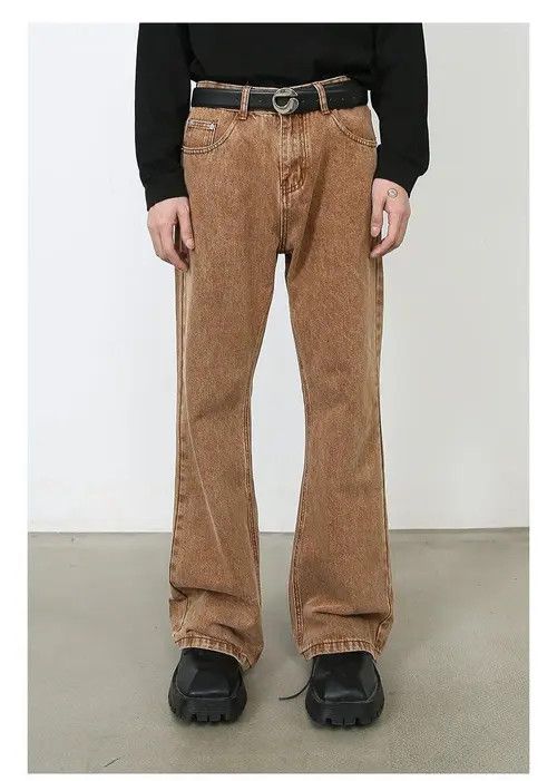 VIBE Brown Flared Denim Jeans Size US 32 / EU 48 - 1 Thumbnail