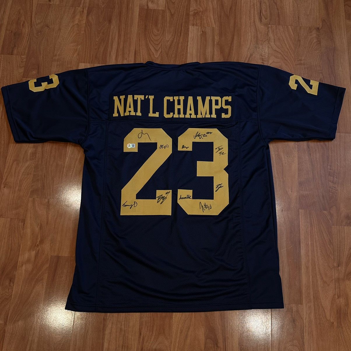 NCAA Michigan Wolverines National Champions Team Signed Jersey Size US XL / EU 56 / 4 - 1 Thumbnail