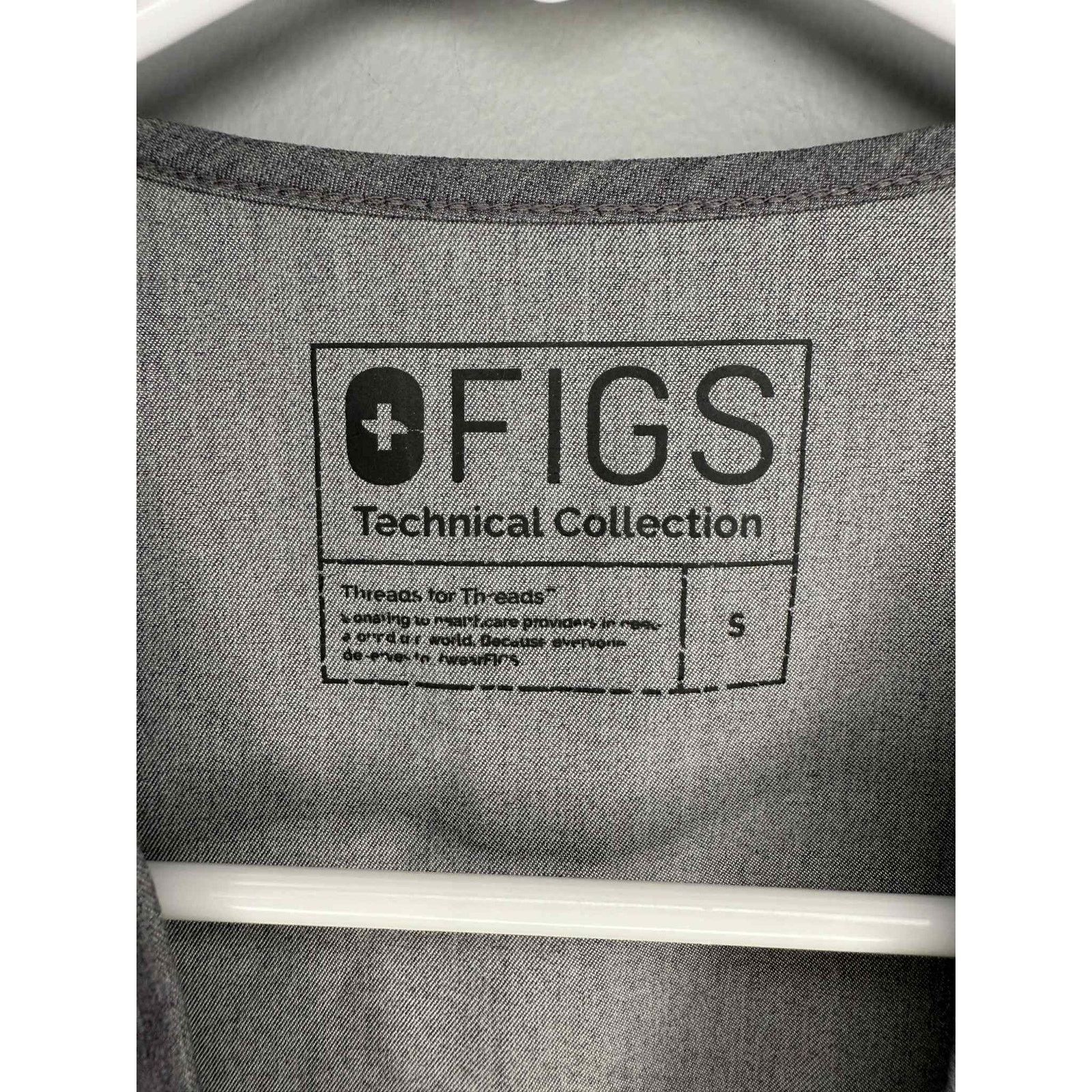 Other Figs Casma Three-Pocket V-Neck Scrub Top Graphite Small Size S / US 4 / IT 40 - 4 Thumbnail