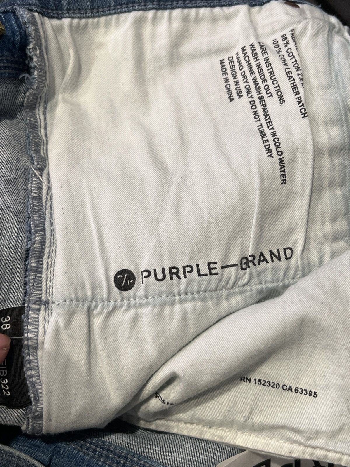 Designer × Purple Brand Purple Brand Denim Light Blue Painted Jeans P004 Size 38 Size US 38 / EU 54 - 7 Thumbnail