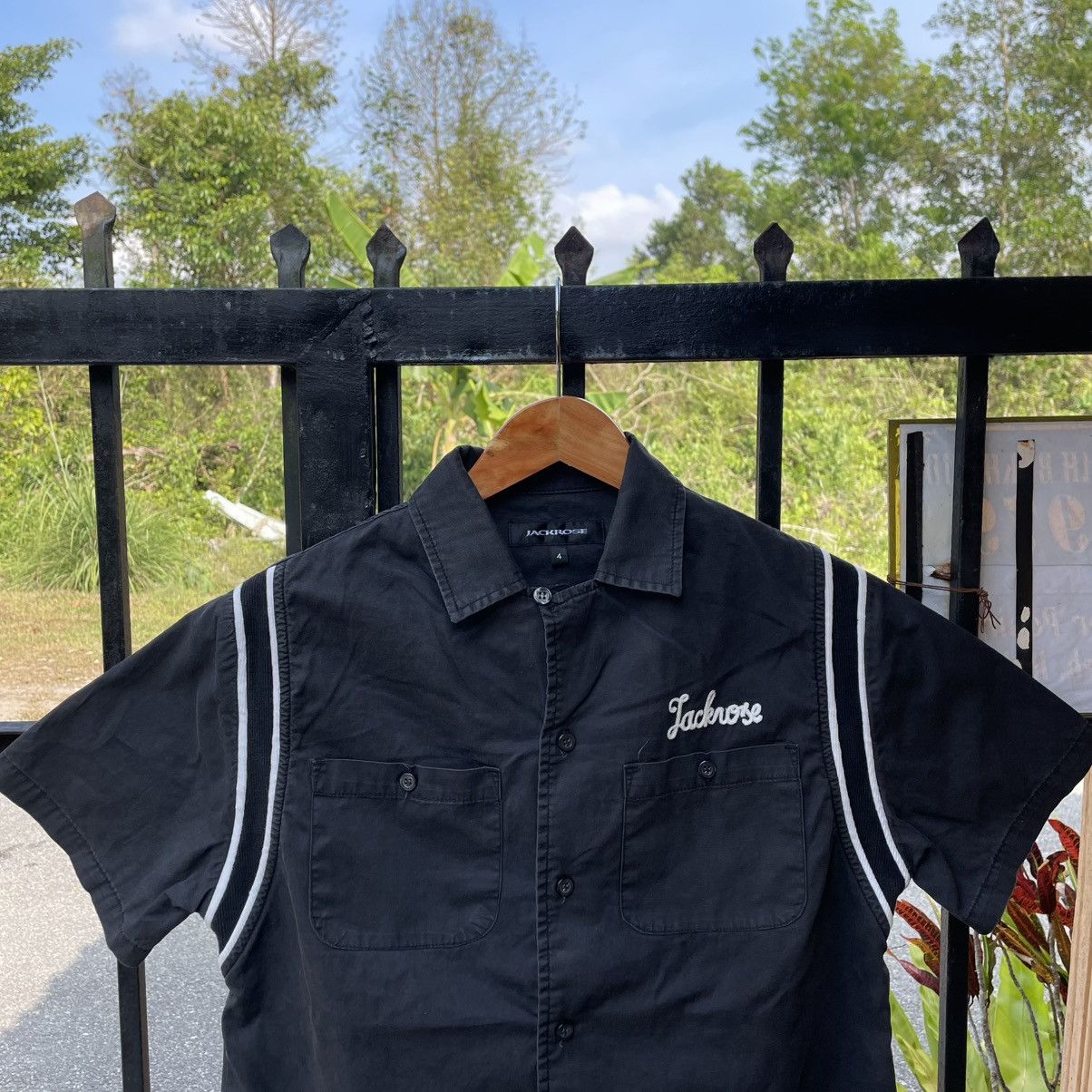 JACKROSE 🔥Jackrose Embroidered Spellout Buttons Up Bowling Shirts Size US S / EU 44-46 / 1 - 4 Thumbnail