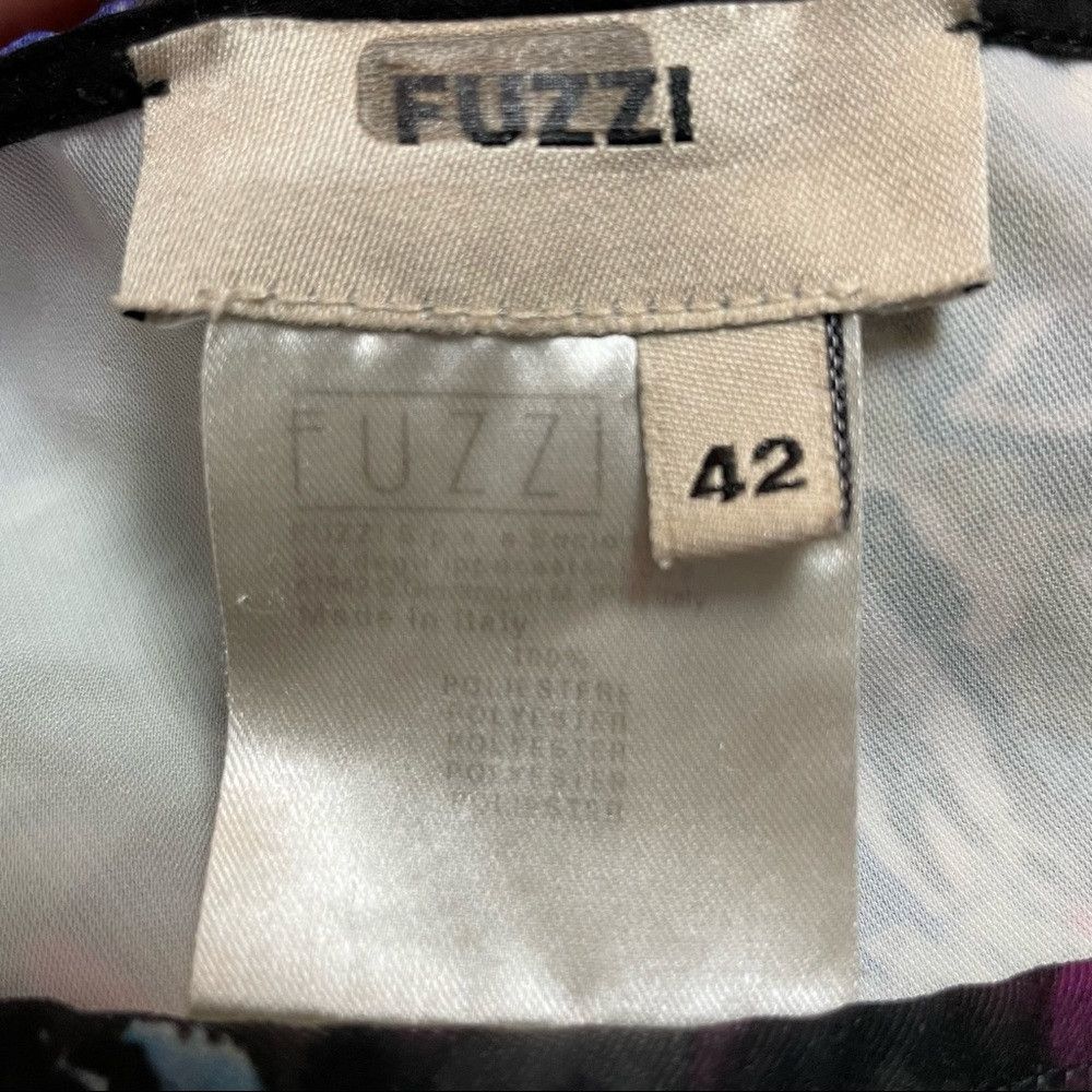 FUZZI Fuzzi 3/4-Sleeve Multi Floral-Print Drawstring Top Size 42 Size M / US 6-8 / IT 42-44 - 8 Thumbnail