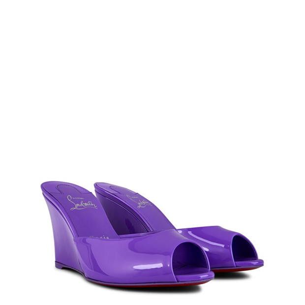 Christian Louboutin Me Dolly Zeppa Patent Leather 85mm Mules Size US 6 / IT 36 - 4 Thumbnail