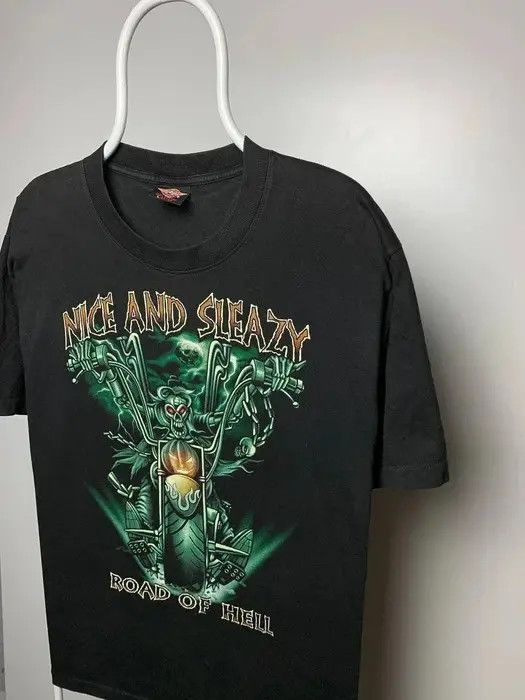 Band Tees skull biker T-shirt rock road of hell tee vintage size L Size US L / EU 52-54 / 3 - 2 Thumbnail