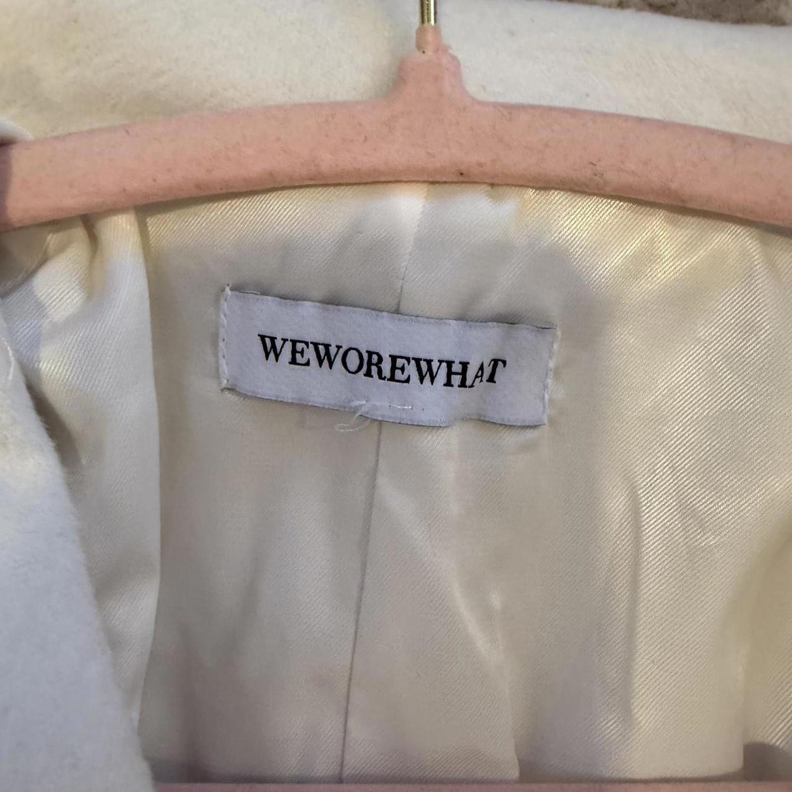 Other Brand new WEWOREWHAT cream belted coat Size XS / US 0-2 / IT 36-38 - 3 Thumbnail