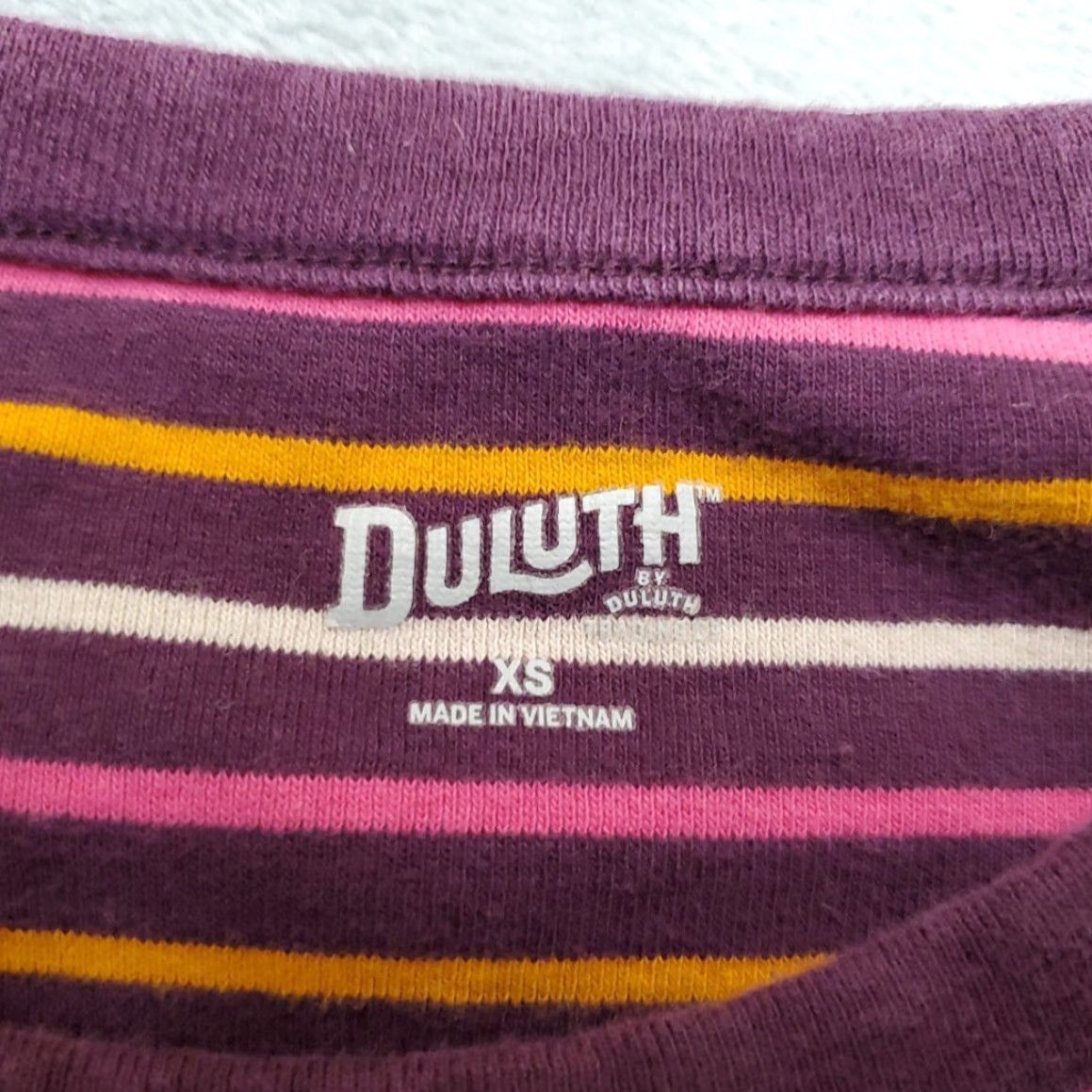 Vintage Duluth Trading Shirt Womens XS Purple Striped Long Sleeve Crewneck TEE Size XS / US 0-2 / IT 36-38 - 4 Thumbnail