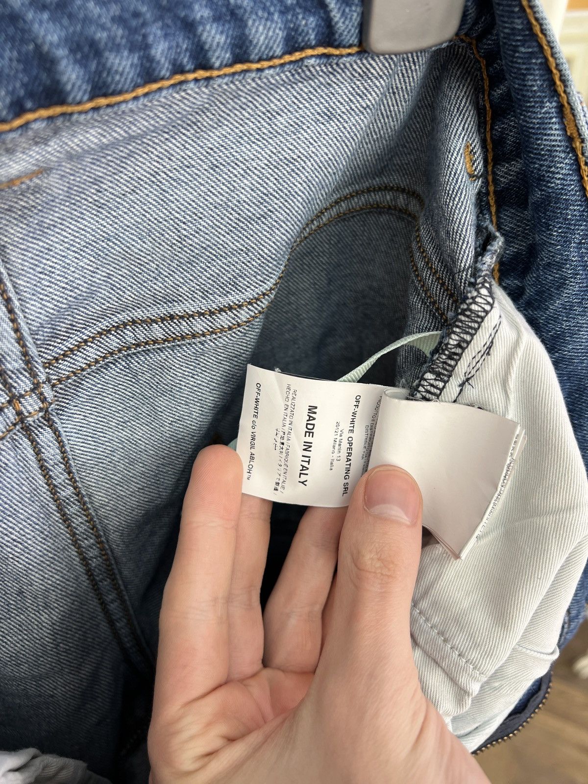 Off-White Vintage Off-White Denim Label Blue Women’s Jeans Size 30" / US 8 / IT 44 - 16 Thumbnail