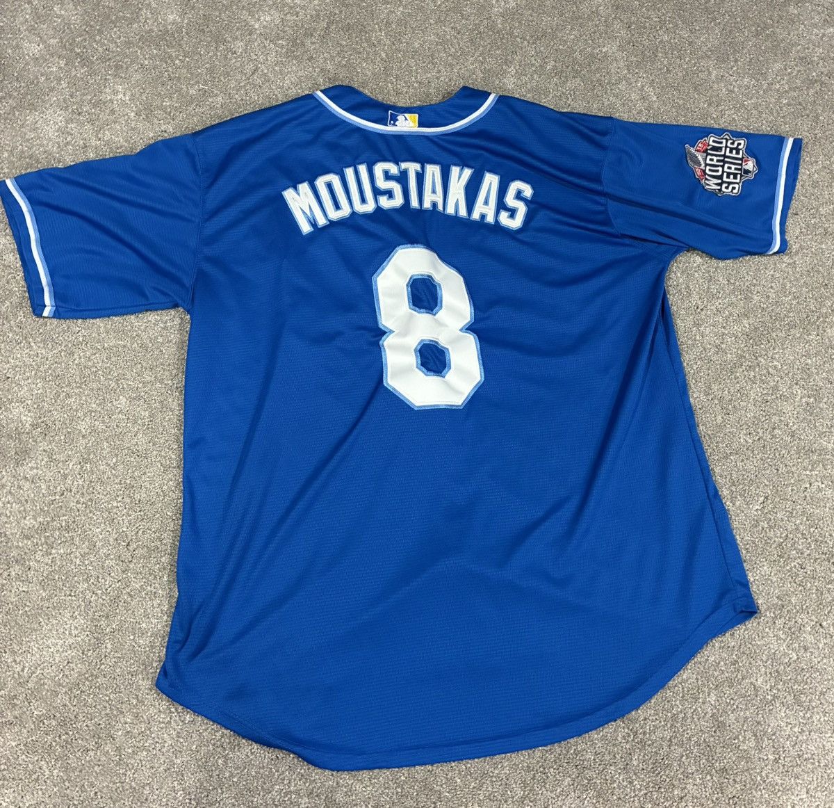 Majestic Moustakas 2015 World Series Champions KC Royals Sz 2XL Size US XXL / EU 58 / 5 - 2 Thumbnail