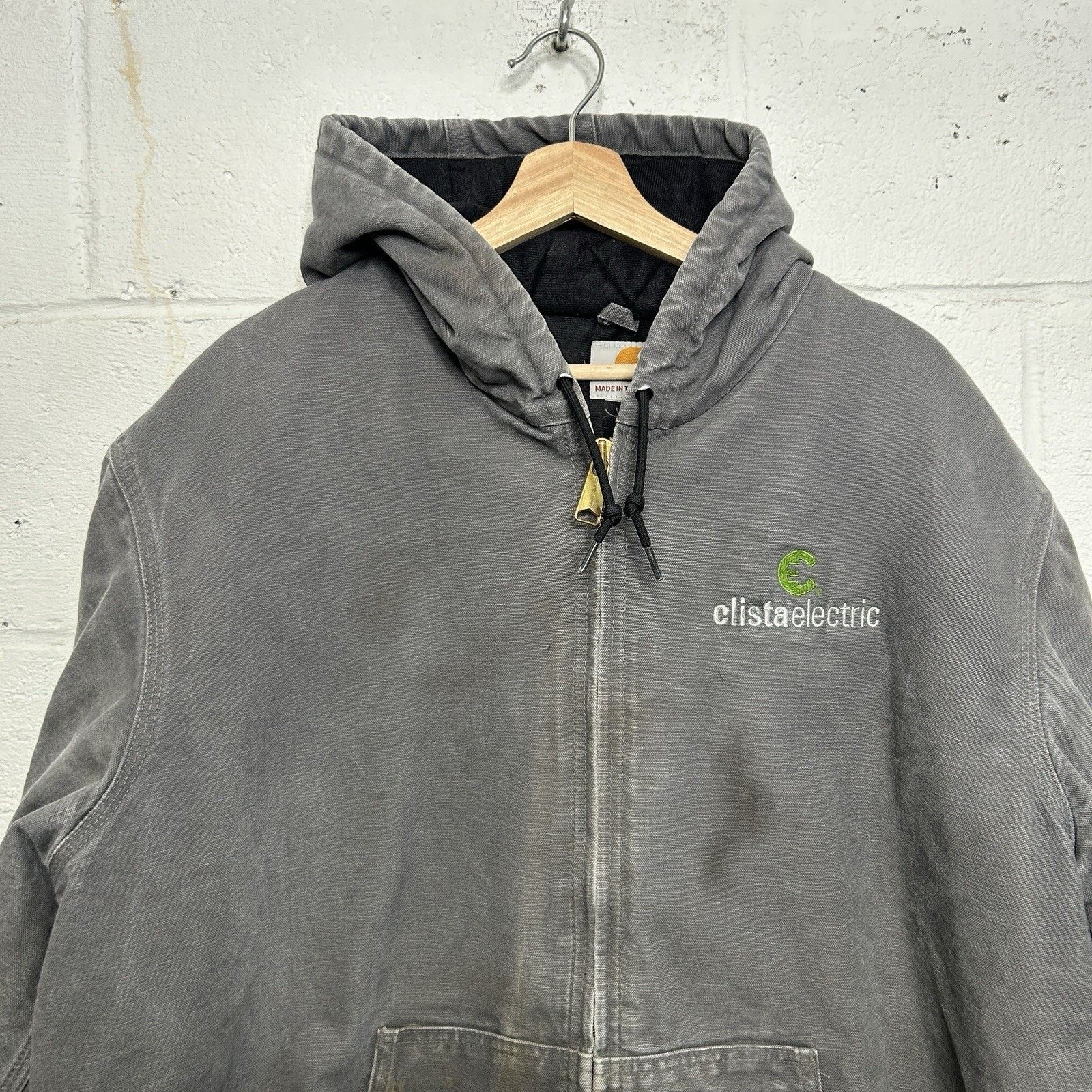 Carhartt Carhartt Quilted Hooded Active Jacket “Gravel/Grey” J140-GVL Size US XL / EU 56 / 4 - 4 Thumbnail