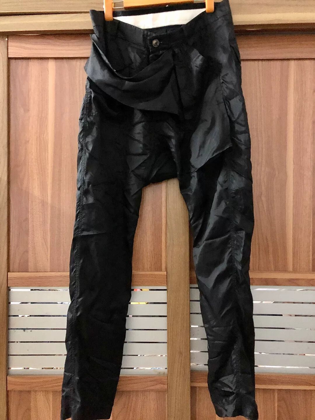 rick owens unique silk front closure pants