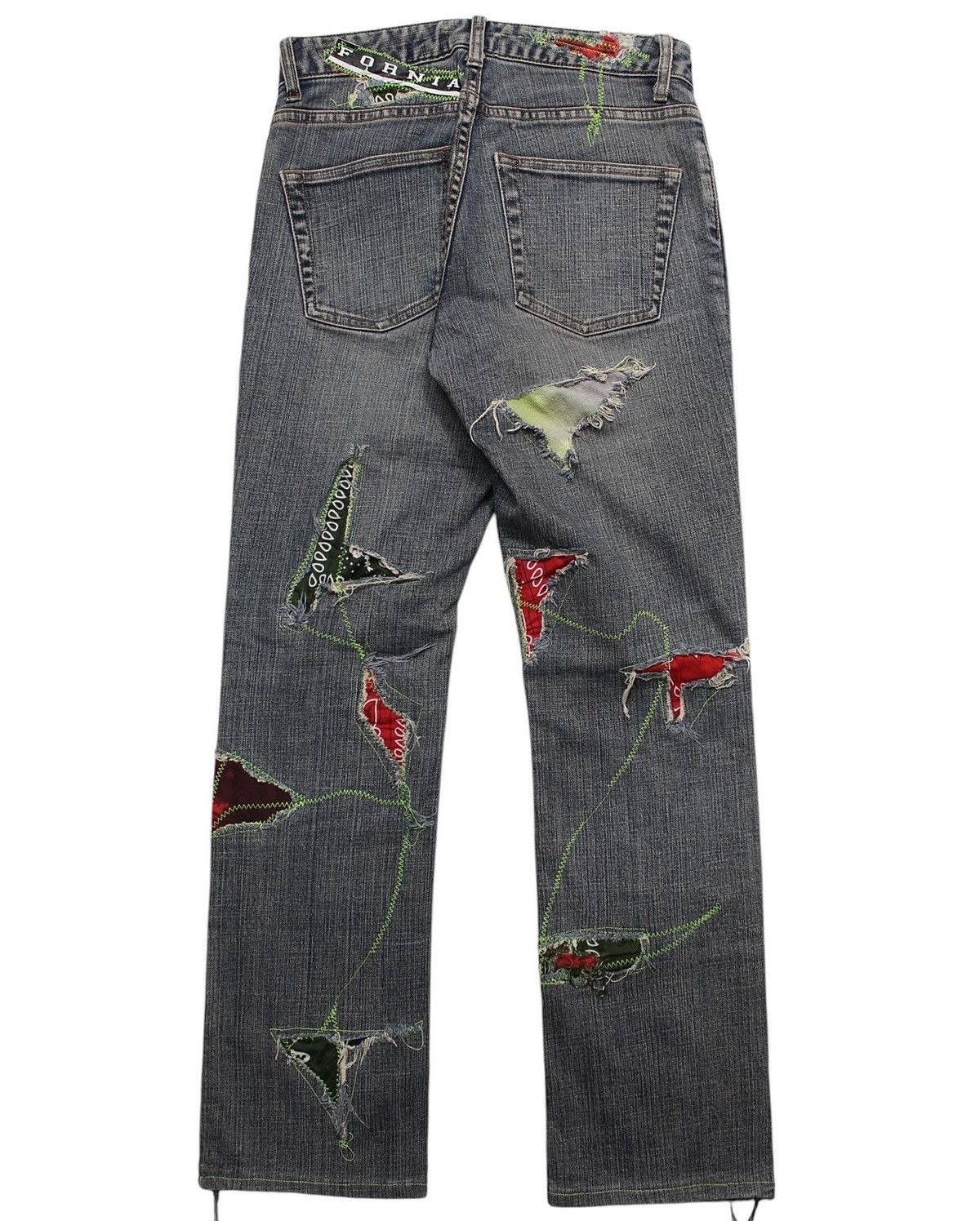 Hysteric Glamour 2000S GAP BOOT CUT CUSTOM DISTRESSED PATCHWORK JEANS Size US 28 / EU 44 - 2 Thumbnail