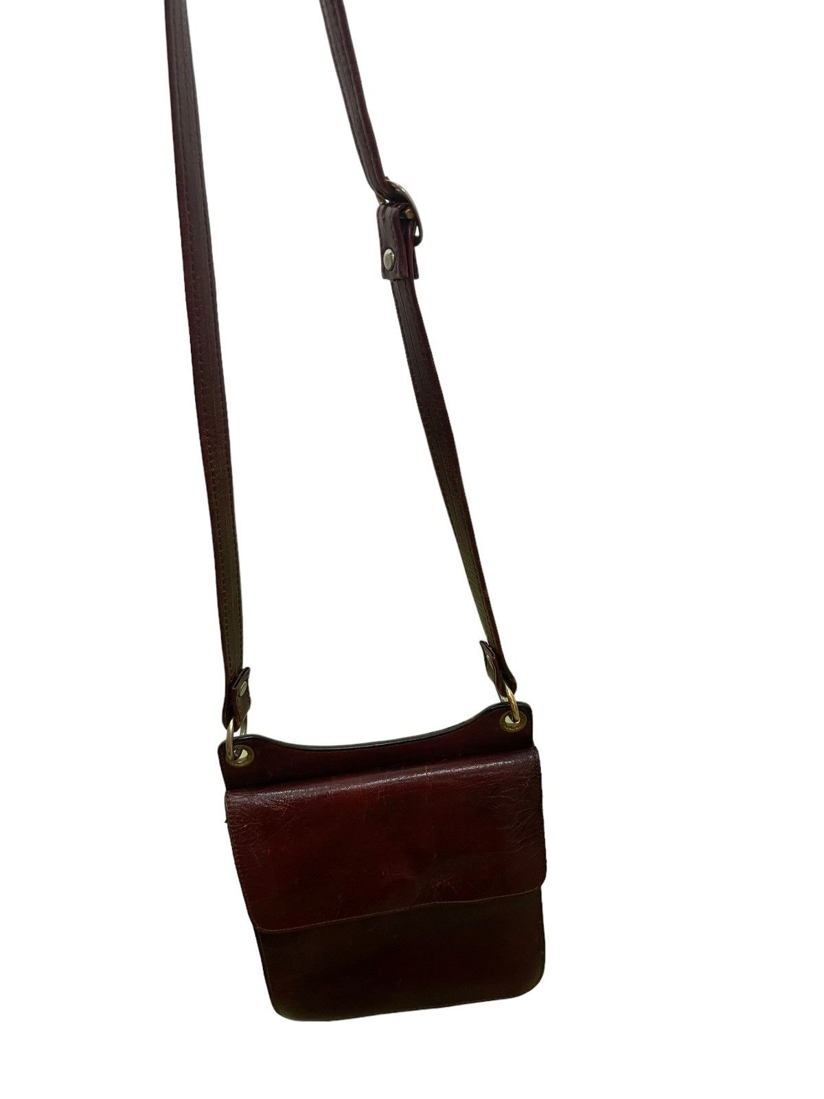 Genuine Leather Full Leather Patina Vtg Unknown Japan Bag Cross Body 1🟩 Size ONE SIZE - 3 Thumbnail