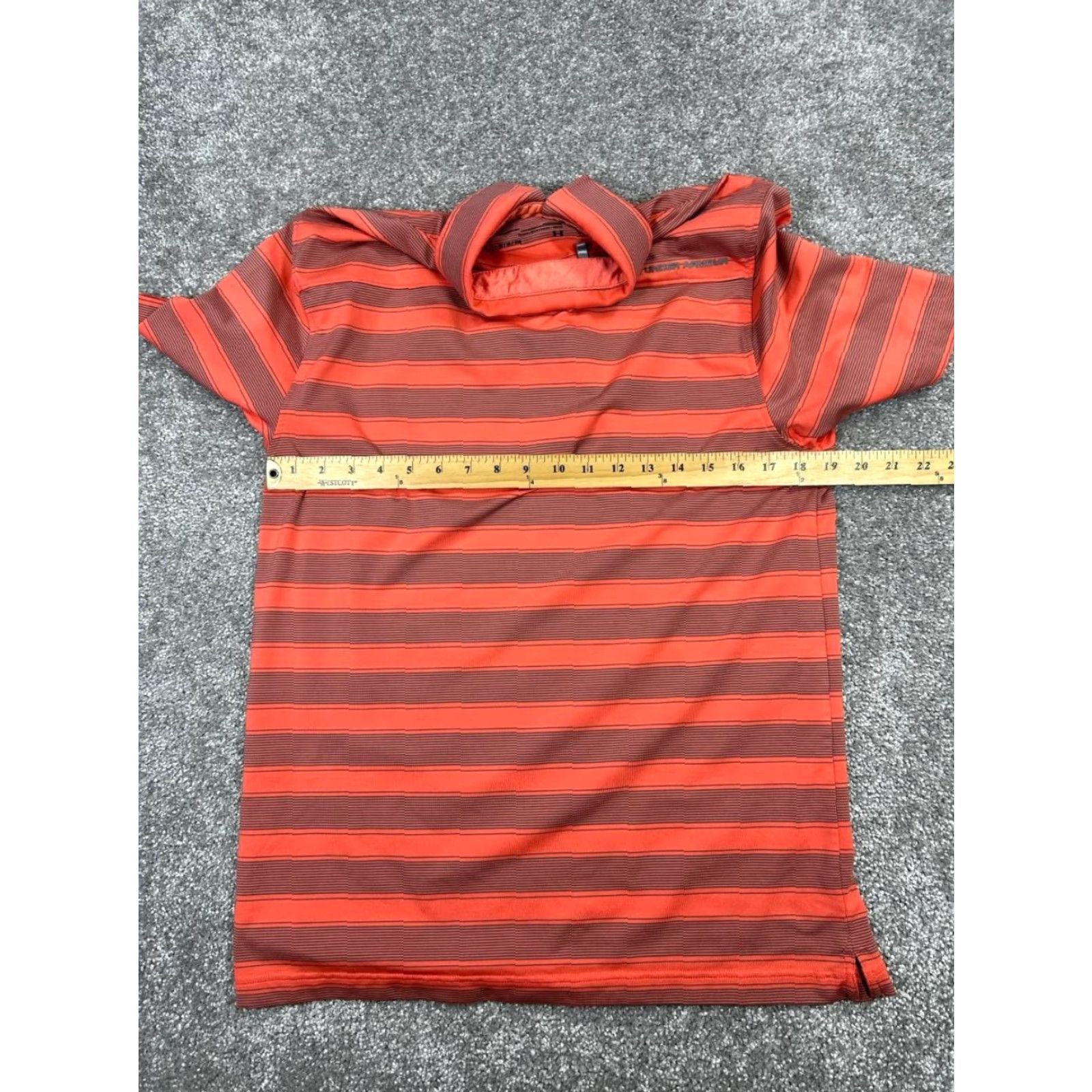 Under Armour Under Armour Polo Shirt Mens M Gray Orange HeatGear Golf Shirt Polo Sports Breathable Short Sleeve Size US M / EU 48-50 / 2 - 6 Thumbnail