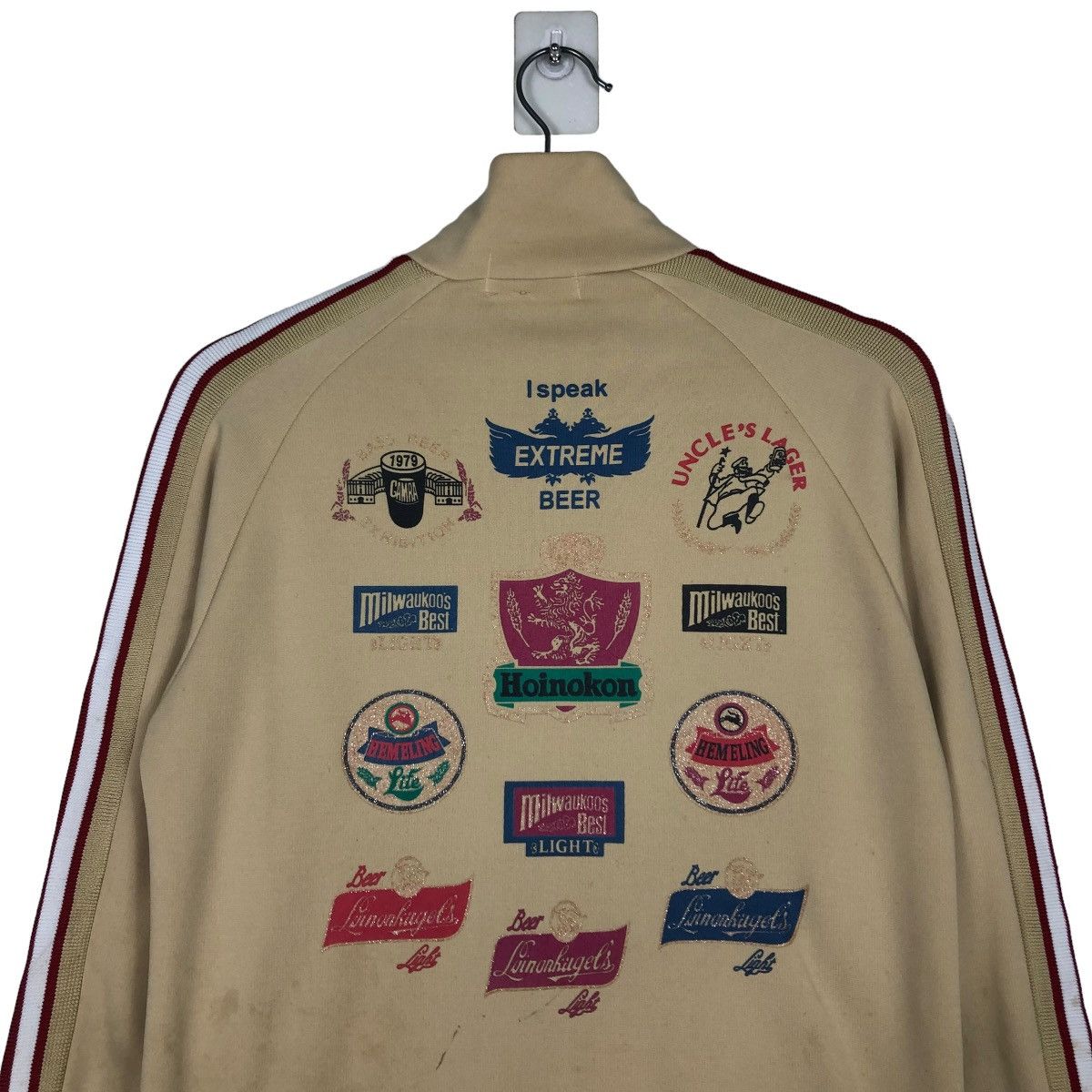 Japanese Brand 🔥VINTAGE ZIPPER JACKET TINKS BEER BOTTLE BIG LOGO Size US S / EU 44-46 / 1 - 11 Thumbnail