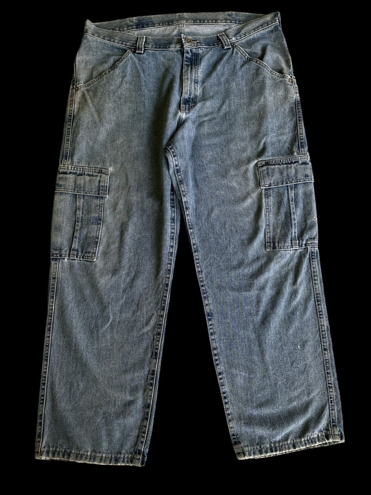Vintage Distress Denim💥 Vintage Lee Dungaree Capenter💥 Size US 38 / EU 54 - 1 Thumbnail