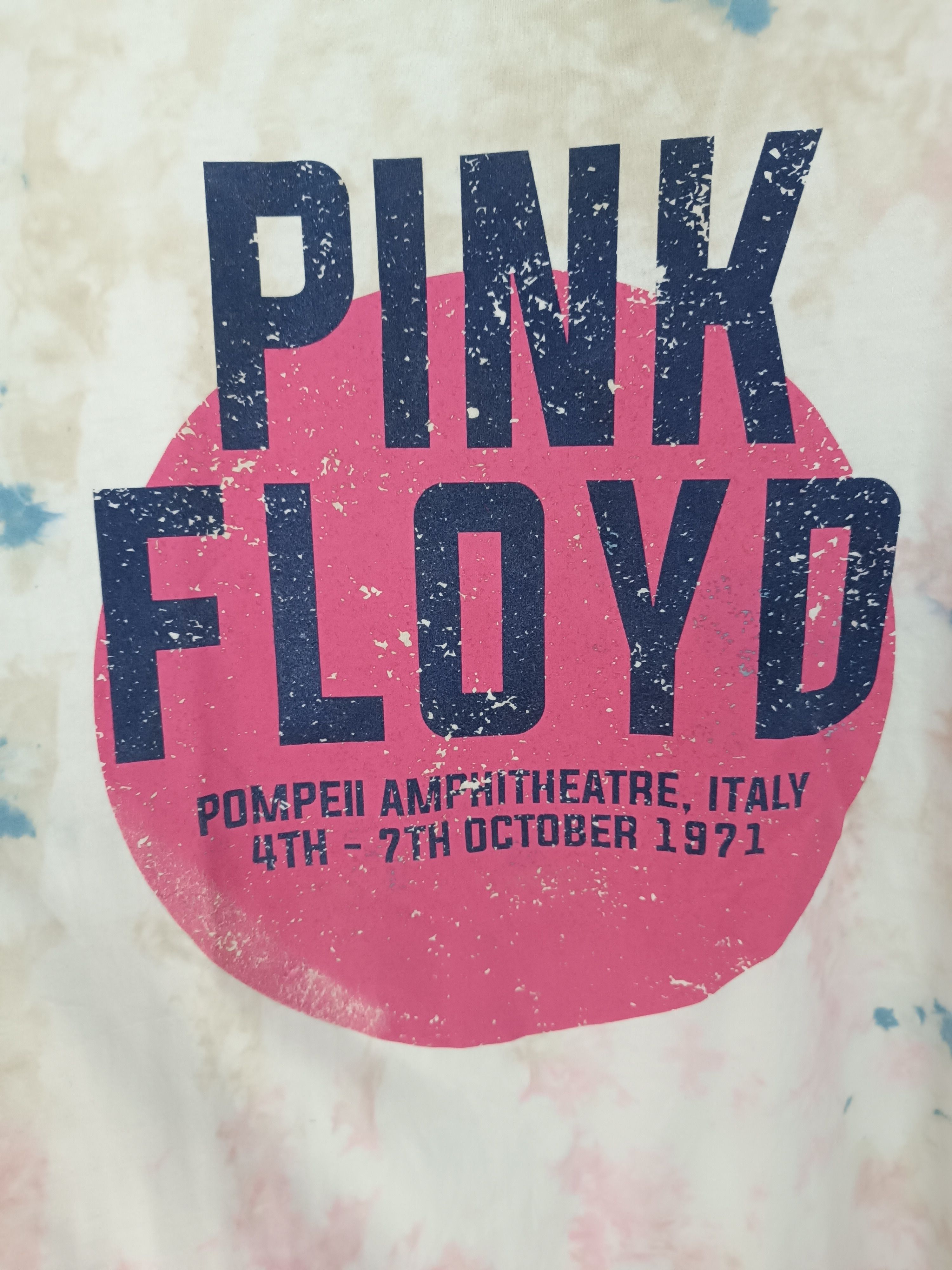 Band Tees VINTAGE PINK FLOYD TIE DYE POMPEII LIVE TEE VERY RARE Size US XL / EU 56 / 4 - 9 Thumbnail