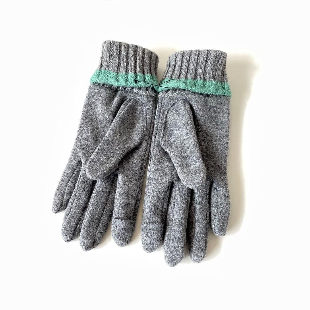 Vivienne Westwood Orb Embroidered Sheep Suede Wool Gloves Size ONE SIZE - 4 Thumbnail