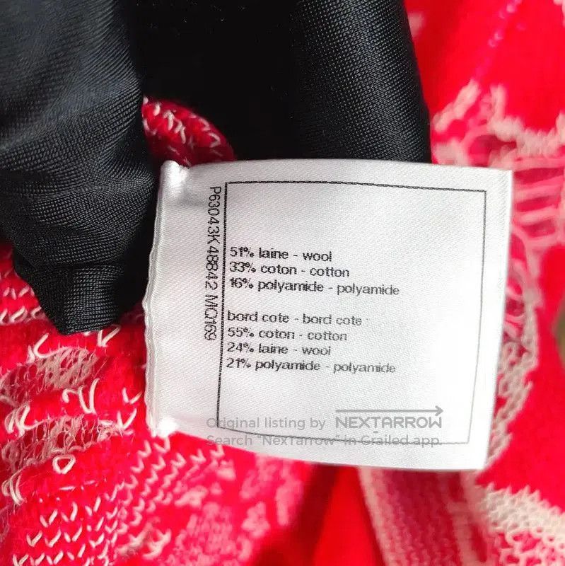Chanel Chanel Red Wool Blend Short Sleeve T-Shirt . Size S / US 4 / IT 40 - 9 Thumbnail