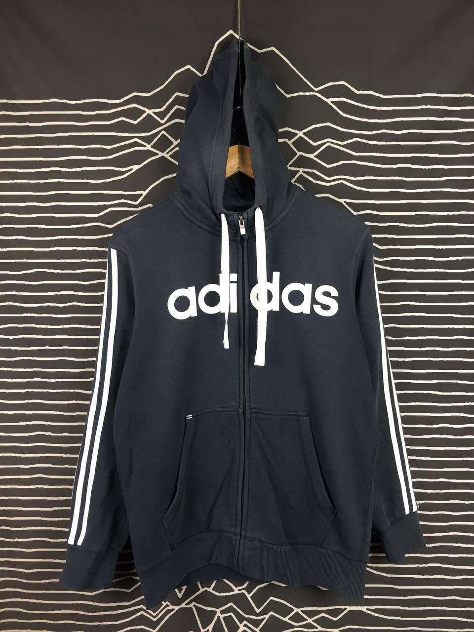 Adidas Adidas Essentials Full Zip Spell Out Logo Hoodie Size US S / EU 44-46 / 1 - 3 Thumbnail