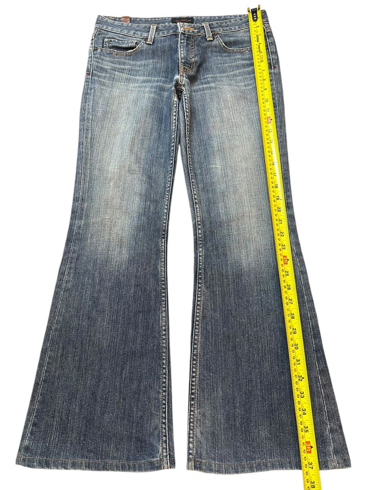Japanese Brand Vintage Japanese Brand Blue Faded Wash Style Flare Wide Leg Size US 32 / EU 48 - 12 Thumbnail