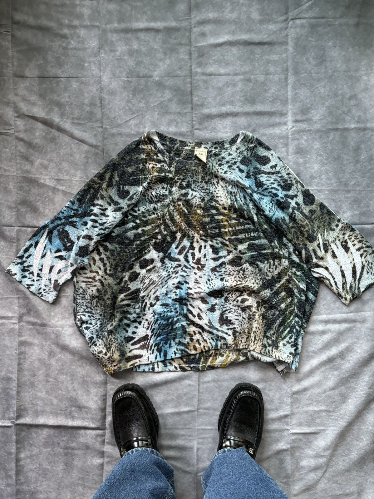 Japanese Brand × Other × Vintage 2000s JPG Style Longsleeve Y2K Vintage Animal Print Trompe L Size M / US 6-8 / IT 42-44 - 1 Thumbnail