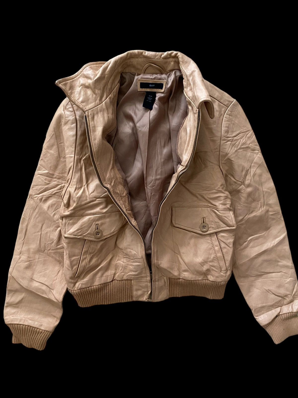 Gap Vintage GAP LEATHER Bomber Jacket nice designer Size US S / EU 44-46 / 1 - 12 Thumbnail