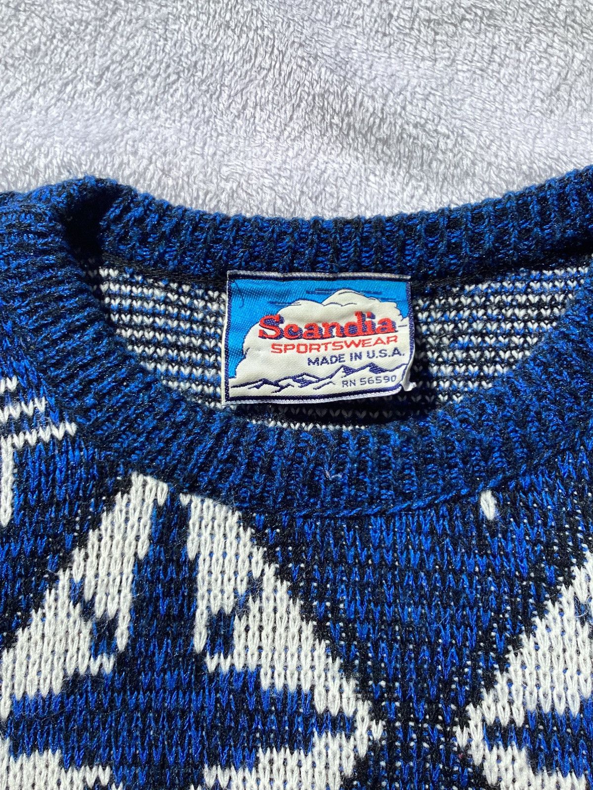 Other × Vintage Vtg 80s Scandia sportswear acrylic knit USA made sweater Size US S / EU 44-46 / 1 - 4 Thumbnail