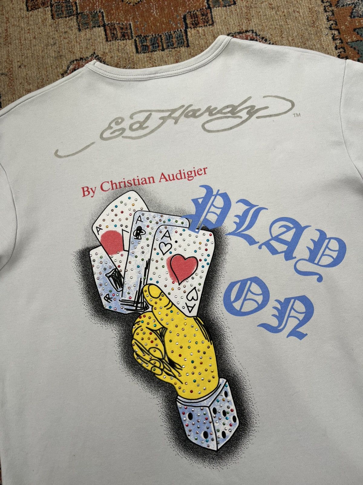 Ed Hardy × Vintage Ed Hardy T-Shirt White Women's Printed Size S Size S / US 4 / IT 40 - 6 Thumbnail