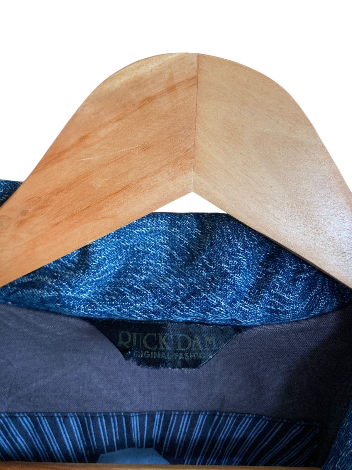 Japanese Brand Very Rare Vintage Brand Ruck Dam Denim Bomber Jacket 1990s Size US L / EU 52-54 / 3 - 8 Thumbnail