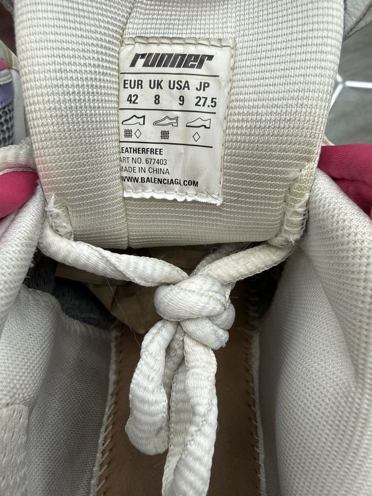 Balenciaga Balenciaga Runner - White/Purple/Yellow Size US 9 / EU 42 - 7 Thumbnail