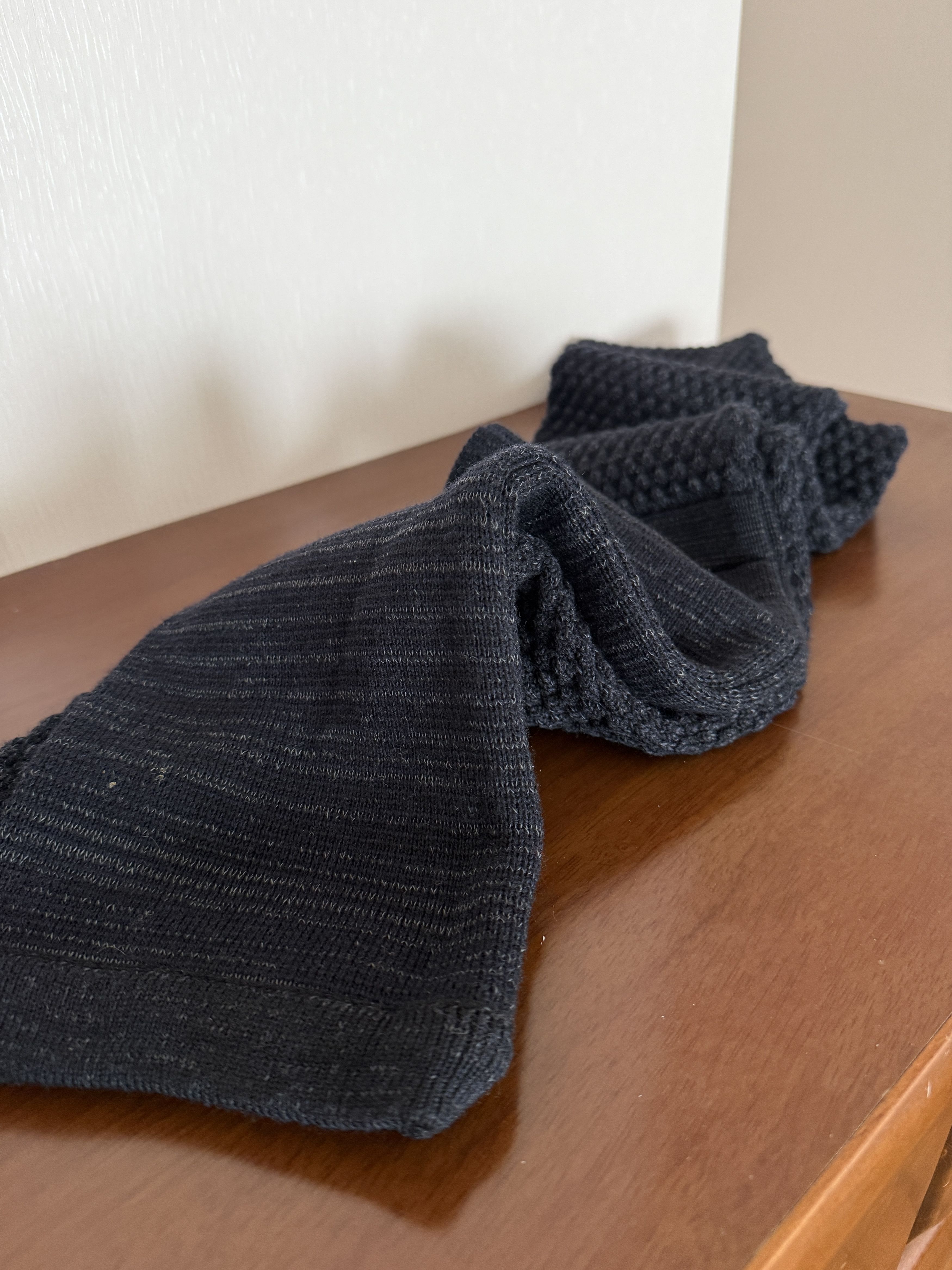 S.N.S. Herning SNS Herning Torso Scarf Black Wool Bubble Knit Size ONE SIZE - 4 Thumbnail