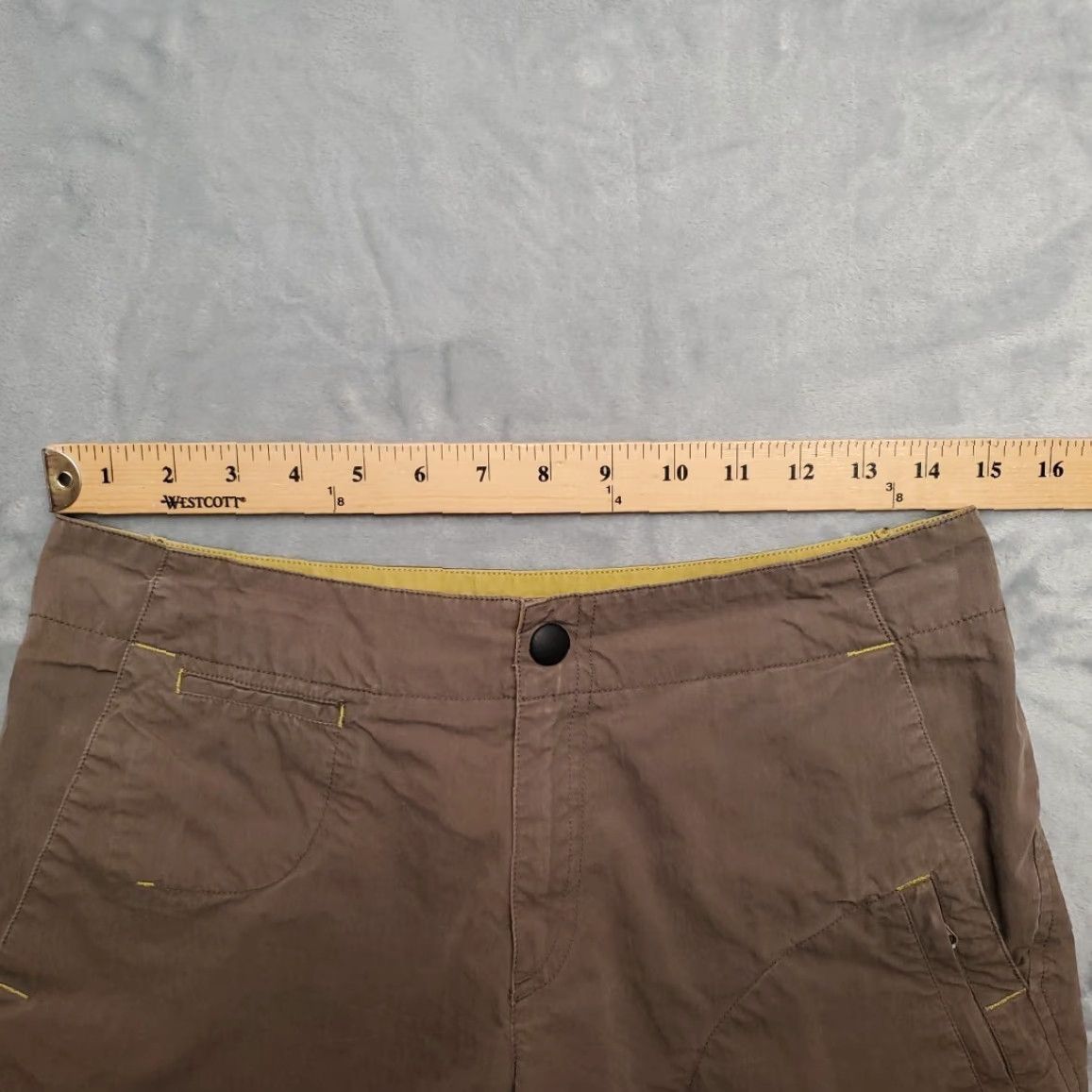 Vintage REI Shorts Women 6 Brown Cotton Nylon Blend Lightweight Cargo Pocket Hiking Gorp Size 28" / US 6 / IT 42 - 5 Thumbnail