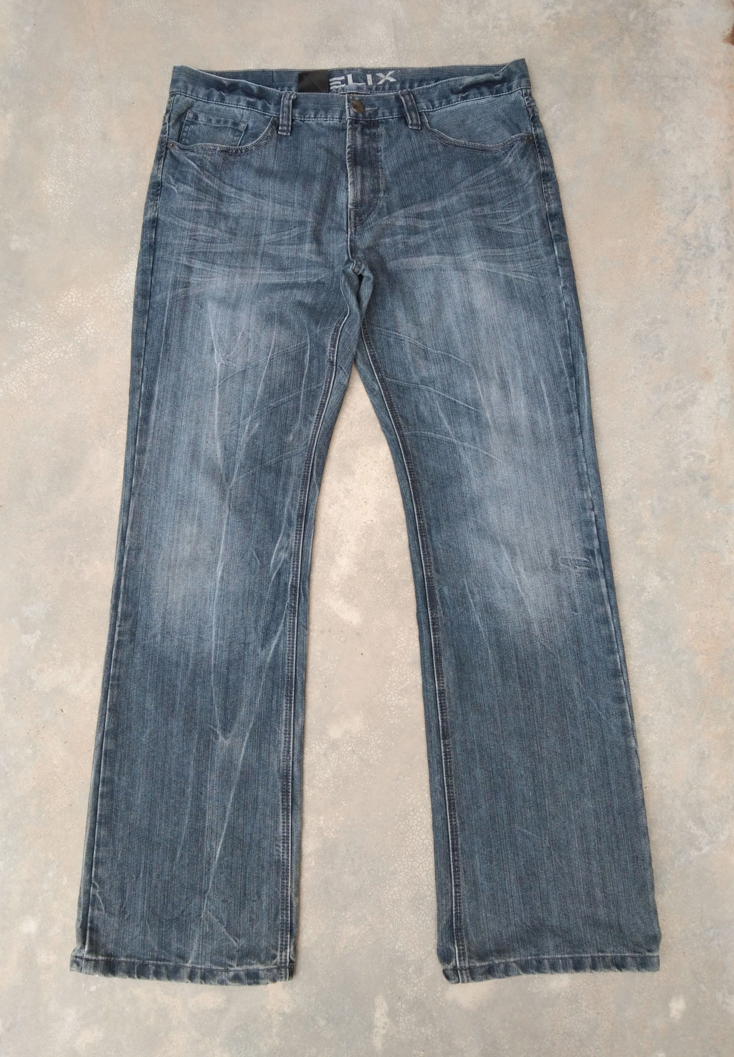 Helix Vintage Helix Blue Washed Relaxed Boot Cut Jeans 36x34 Size US 36 / EU 52 - 2 Thumbnail