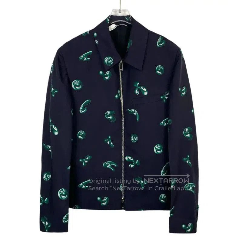 Dior Dior Men's Wool Navy Jacket with Unique Print . Size US S / EU 44-46 / 1 - 1 Thumbnail