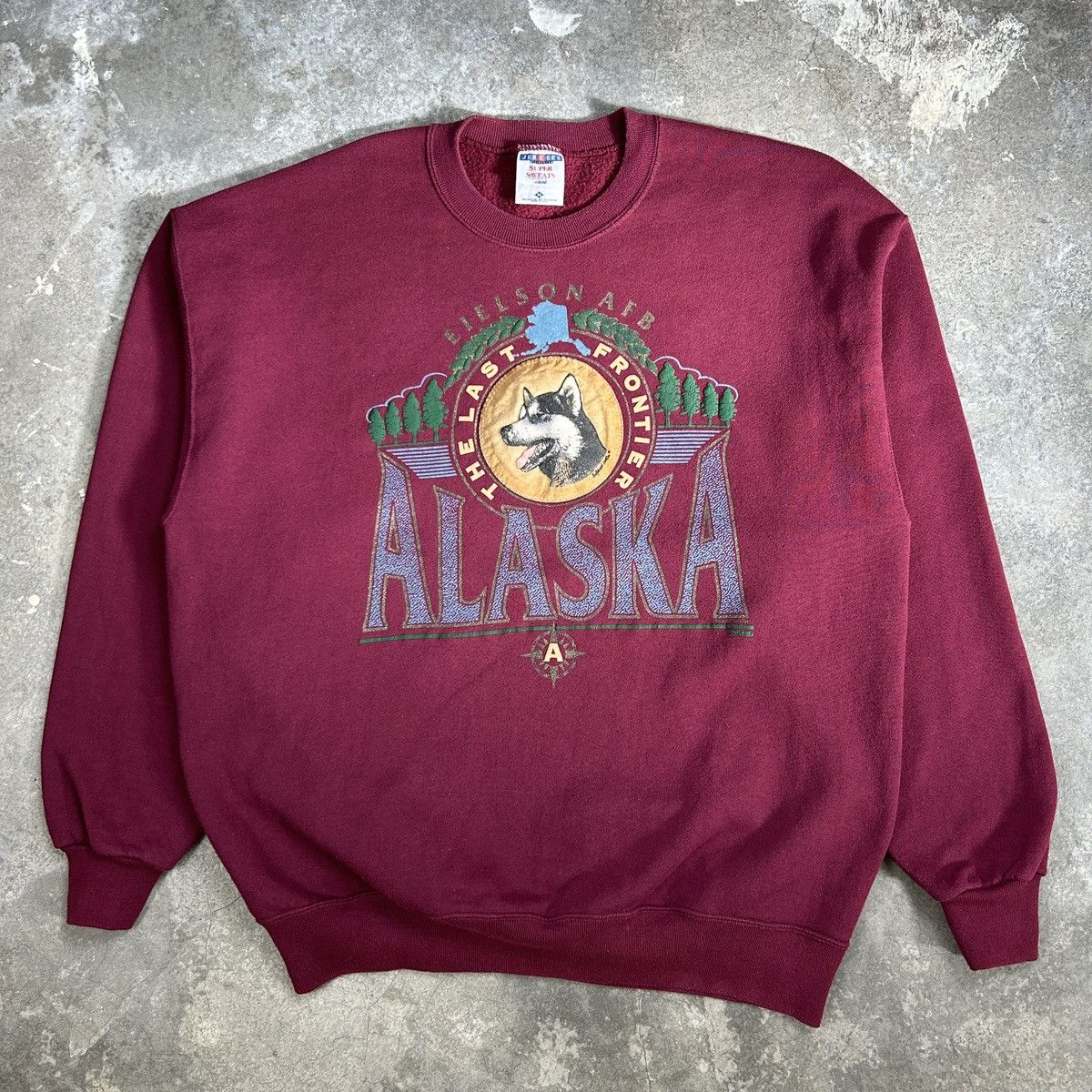 Vintage 1990s Alaska Sweatshirt Size US XL / EU 56 / 4 - 1 Thumbnail