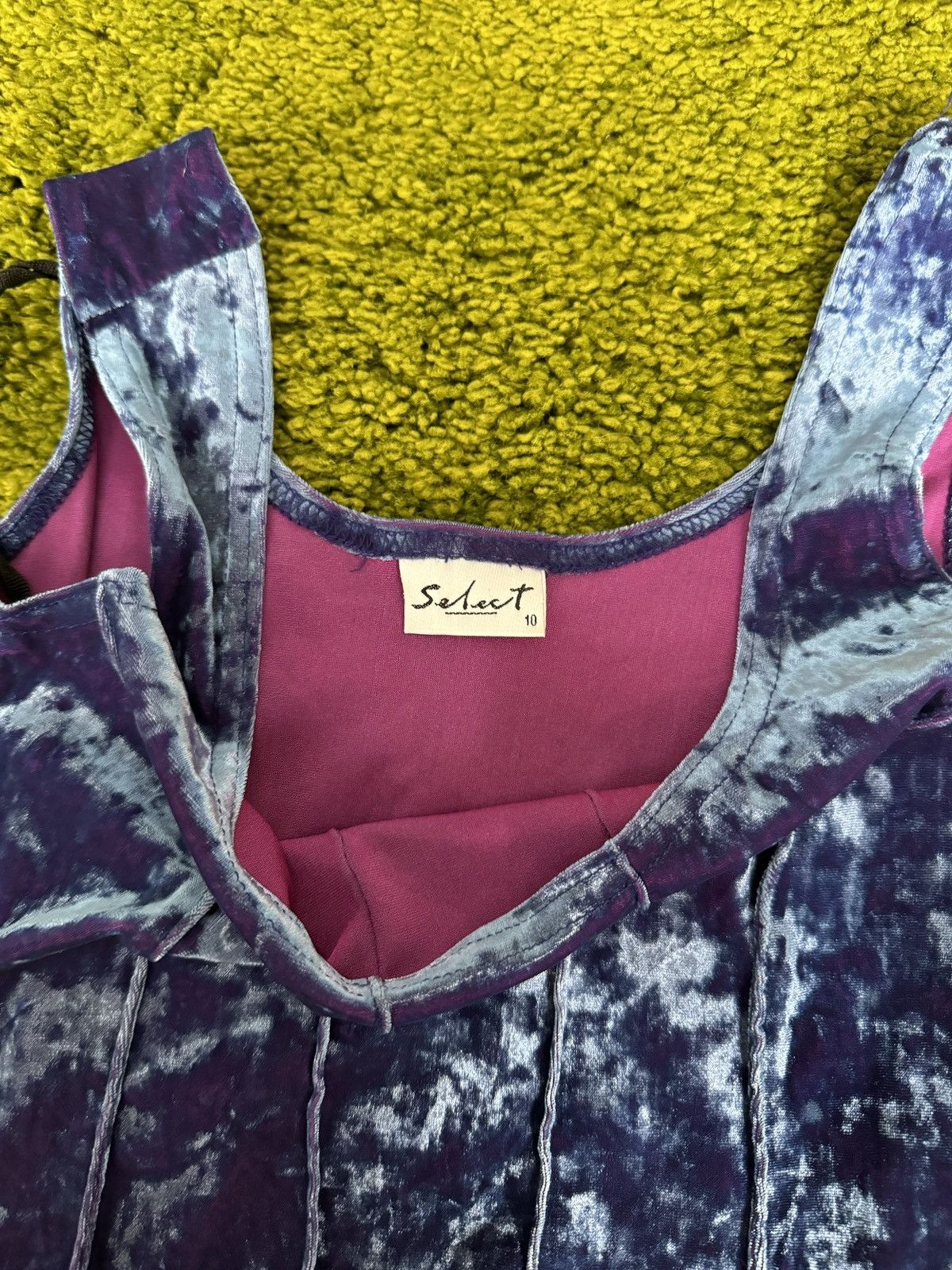 Vintage Y2K style avant garde velour tank top Size L / US 10 / IT 46 - 5 Thumbnail