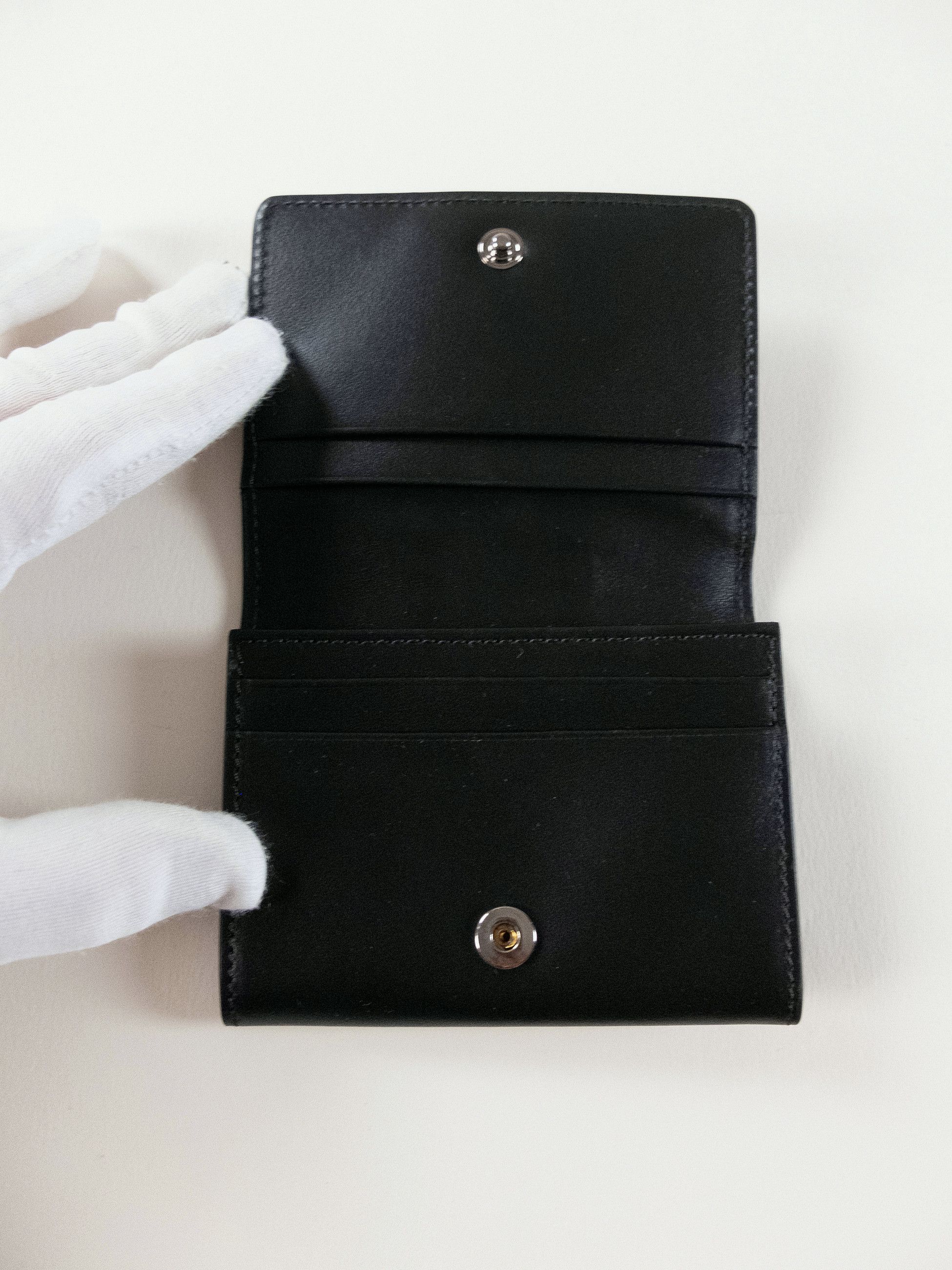 Versace VERSACE La Greca Greek Key black & blue leather card holder Size ONE SIZE - 5 Thumbnail