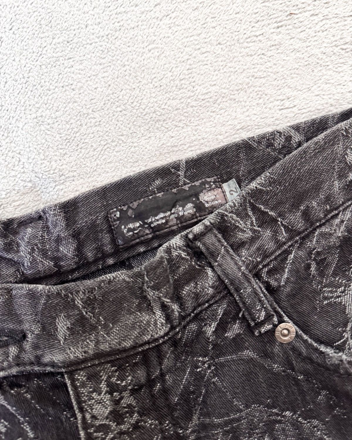 Other Printed Flared Denim Jeans Size US 30 / EU 46 - 7 Thumbnail