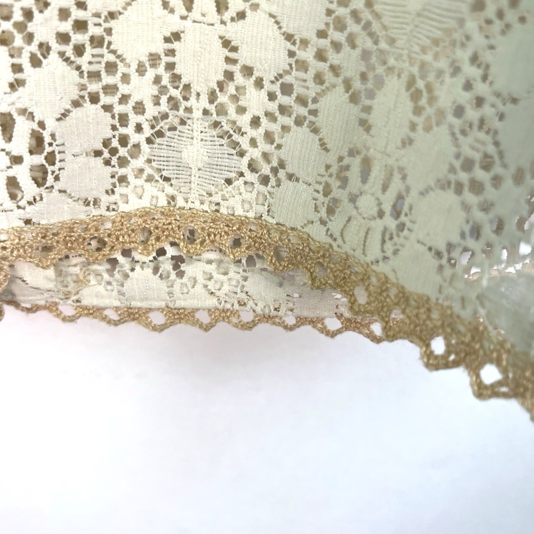 Vintage VTG 70's Mr Stan Lace Floral Button-Up Dagger Collar Shirt Womens SZ 13/14 Ivory Size XL / US 12-14 / IT 48-50 - 7 Thumbnail